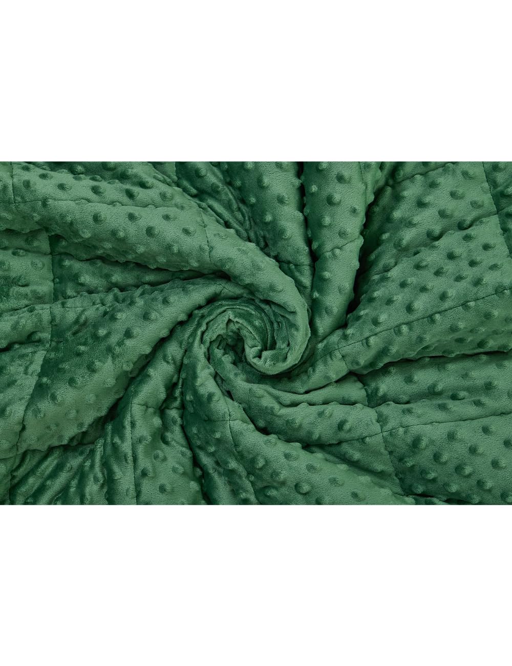 TONGDADA Minky Weighted Blanket | 40''x60'',10lbs | Cozy and Soft Minky Weighted Throw Blanket | Luxury Velvet with Premium Glass Beads | Dark Green Minky