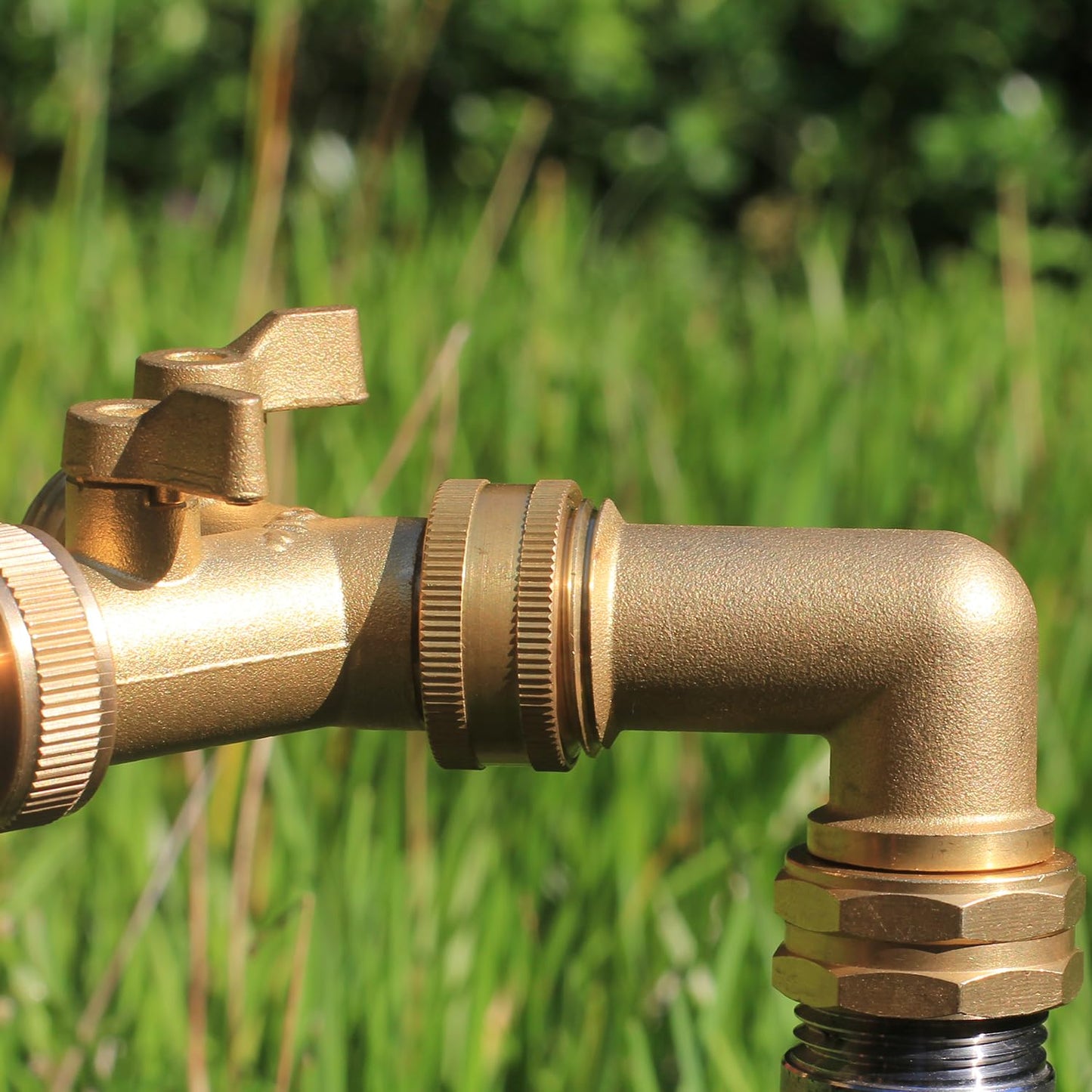 SIGURANTA 90 degree hose elbow Brass Full Flow Elbow Connector 3/4" Solid Brass Elbow Adapter (90 degrees,10 PCS)