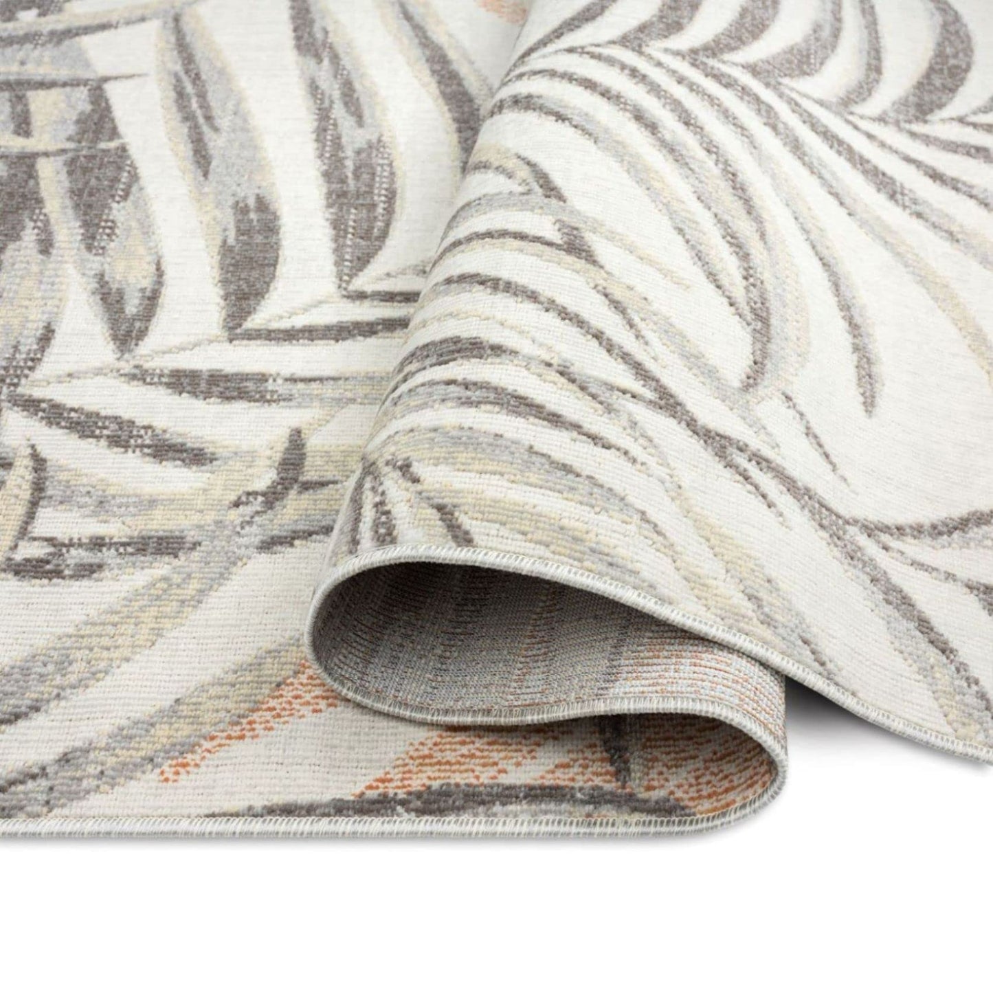Tommy Bahama Malibu Palm Springs Coastal Indoor/Outdoor Area Rug, Ivory/Rust, 5'3"x7'3"