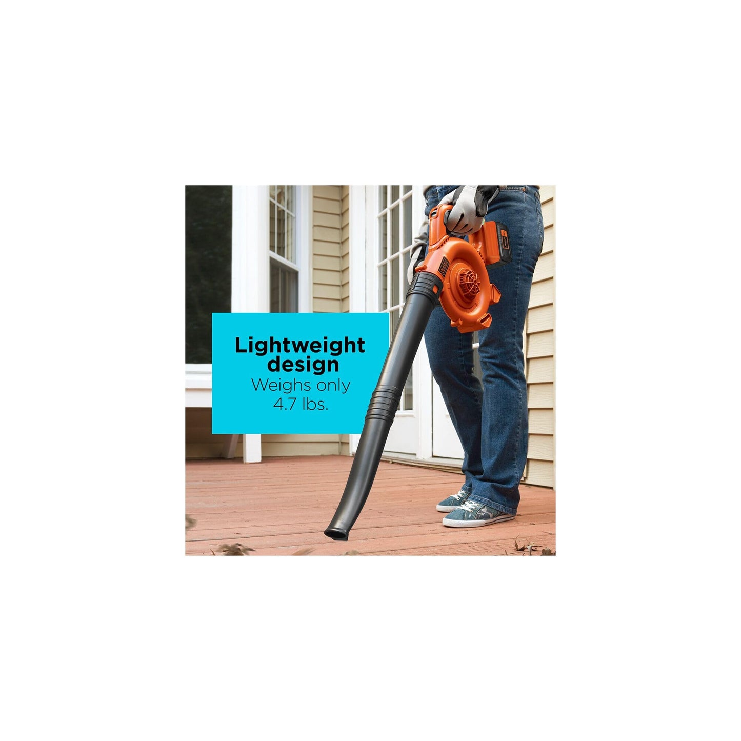 BLACK+DECKER Leaf Blower Cordless with Battery and Charger, POWERCOMMAND 40V MAX 90 CFM Variable Speed Up to 120 MPH, Battery Leaf Blower, Hard Surface and Yard Sweeper (LSW36)