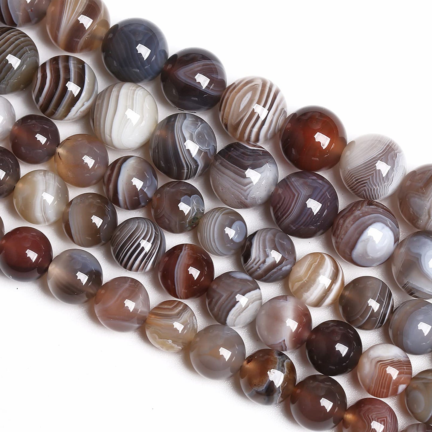 4MM 88PCS Natural Gemstone Stone Botswana Sardonyx Agate Beads for Jewelry Making DIY Bracelet