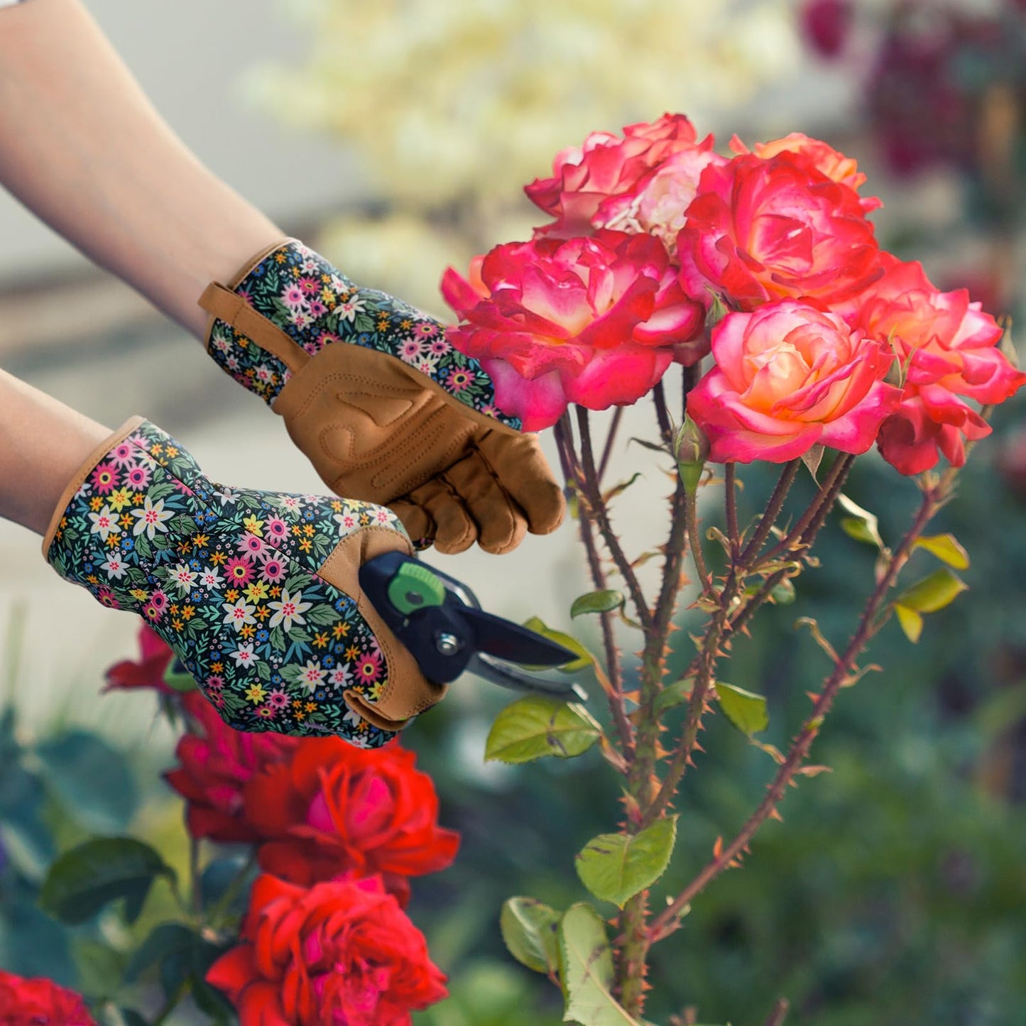 fauson Gardening Gloves - Gardening Gloves for Women Firm Grip Breathable Garden Gloves Thorn Proof for Digging, Planting,Pruning