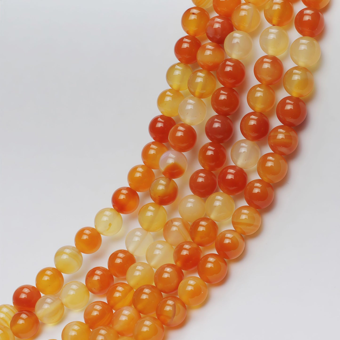 MJDCB 7A Round Natural Red Carnelian Gemstone Beads Stone Loose Beads for Necklace Bracelet Charms Jewelry Making 15" (10mm)
