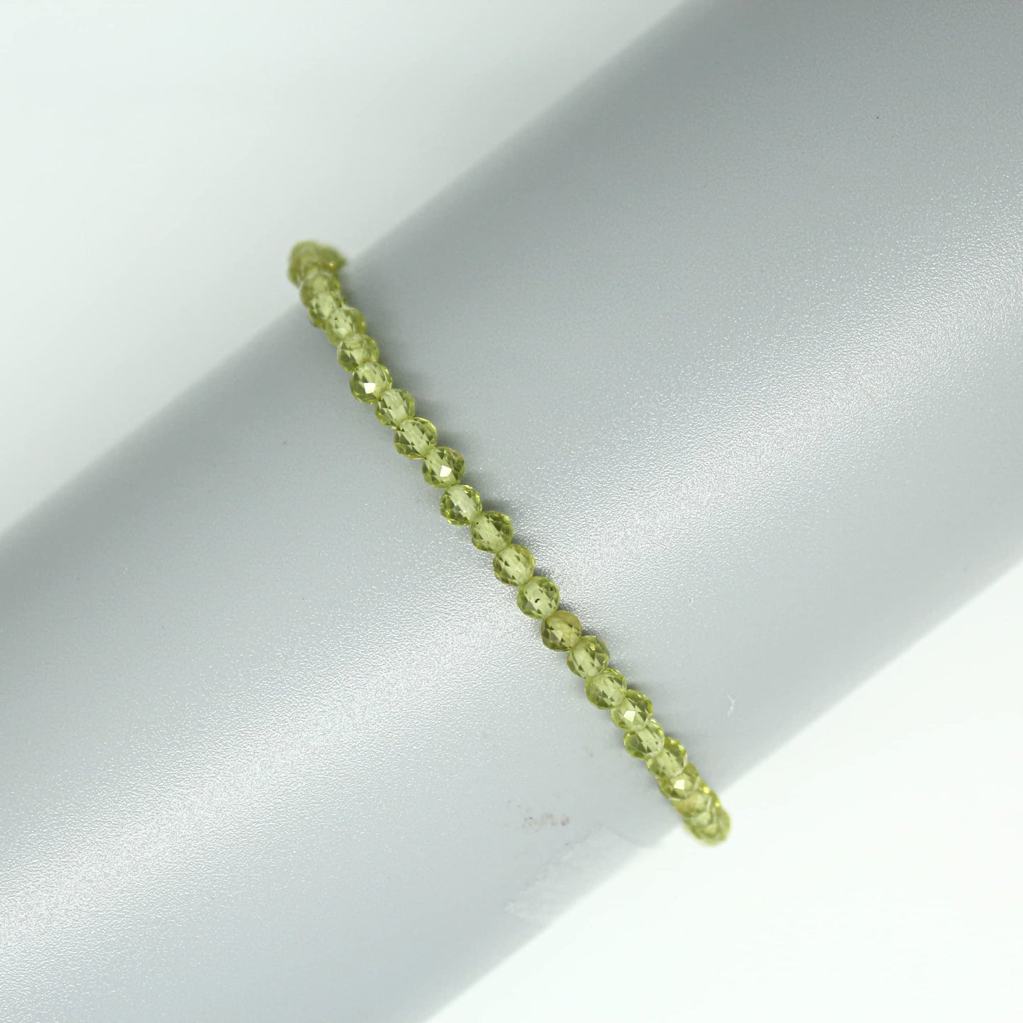 Gempires Natural Peridot Beaded Bracelet August Birthstone Crystal Jewelry Hypoallergenic 8 Inch Gold Plated Green Gemstone Dainty Bracelets For Women