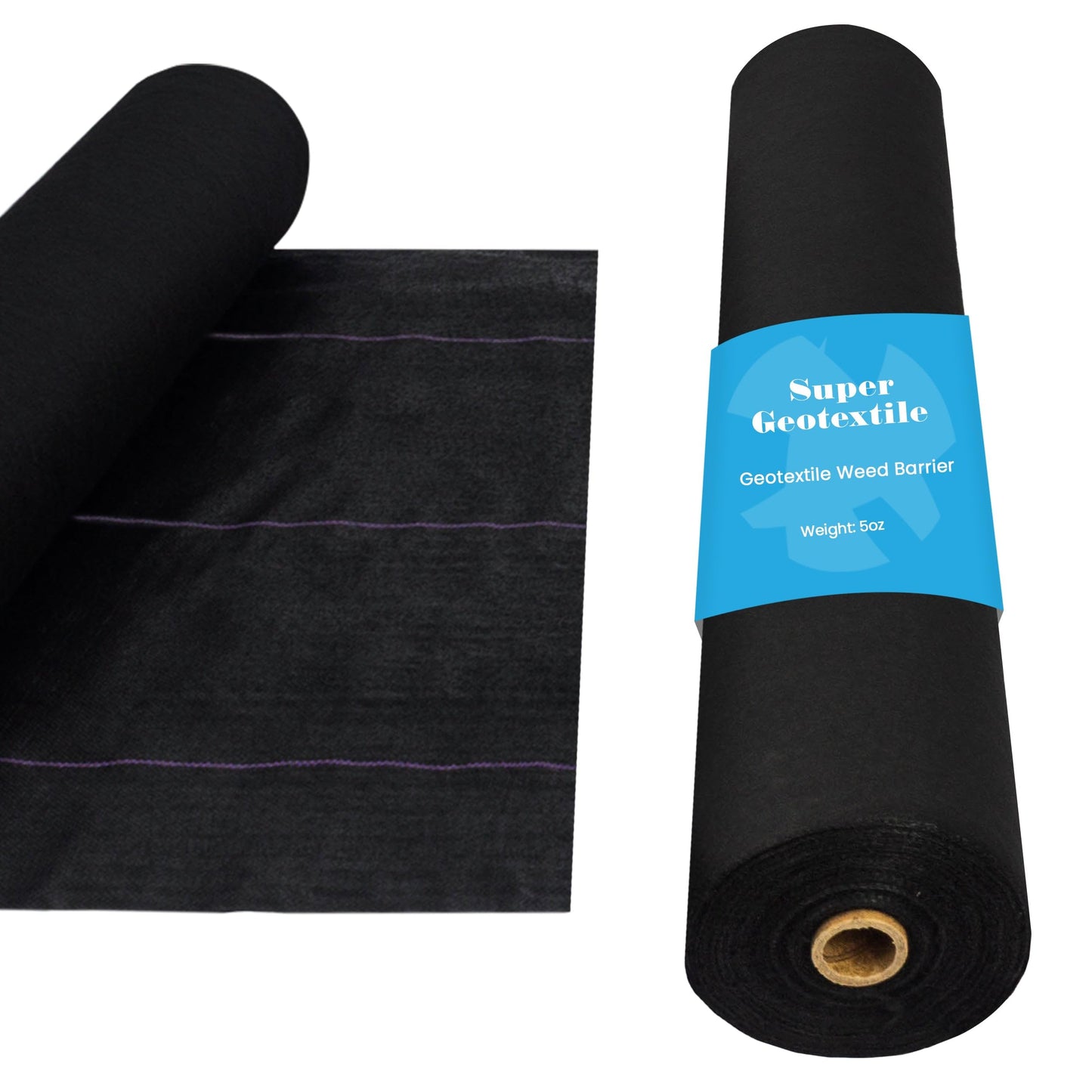Super Geotextile Professional 5oz Geotextile Weed Barrier Fabric - Heavy Duty Landscape Fabric for Gardening, Landscaping, Weed Fabric (3x100)