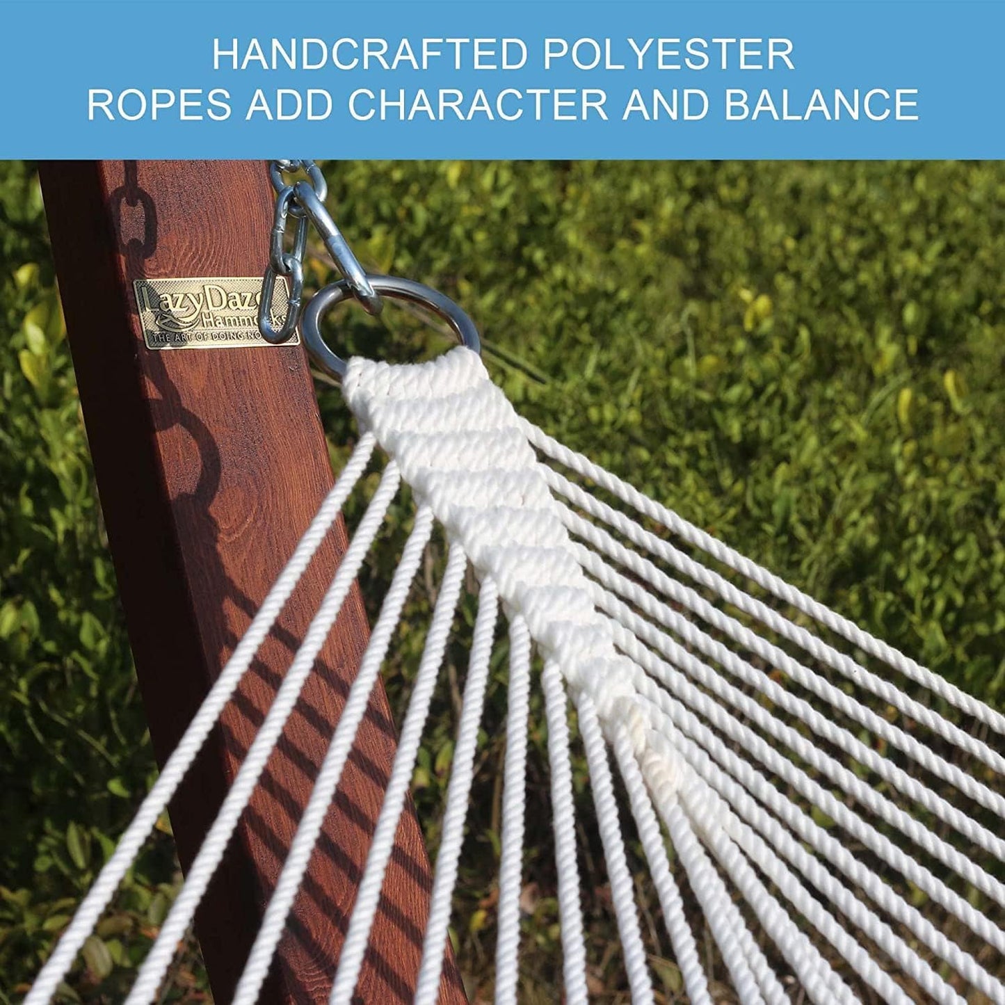 Lazy Daze Hammocks 12 FT Quilted Fabric Double Hammock with Spreader Bars and Detachable Pillow, 450lbs Weight Capacity