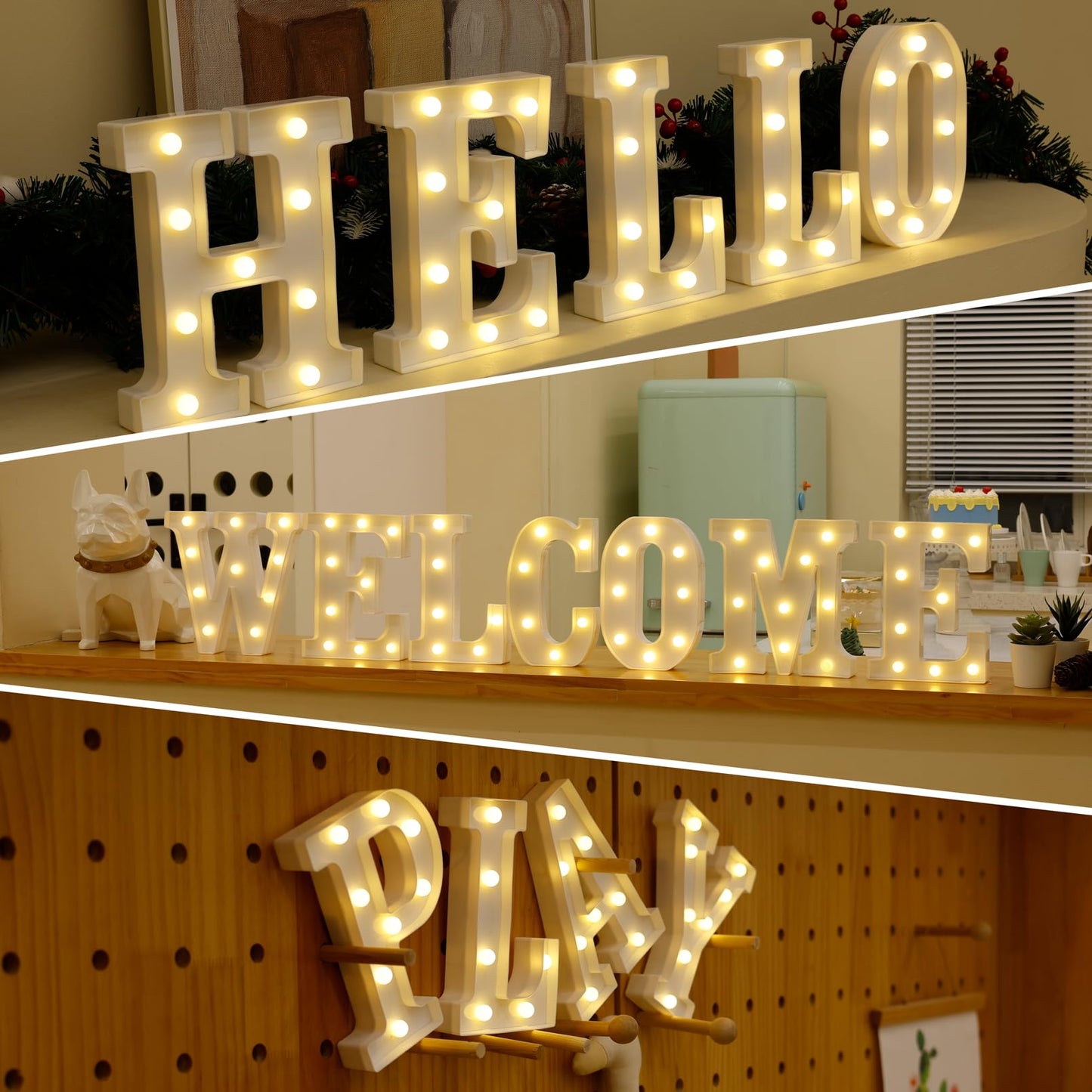TRONSBOO LED Marquee Sign Light Up Letters, Alphabet Light Up Sign, Battery Powered LED Letter Lights for Night Light, Wedding, Birthday, Party, Christmas or Home Decor (M)