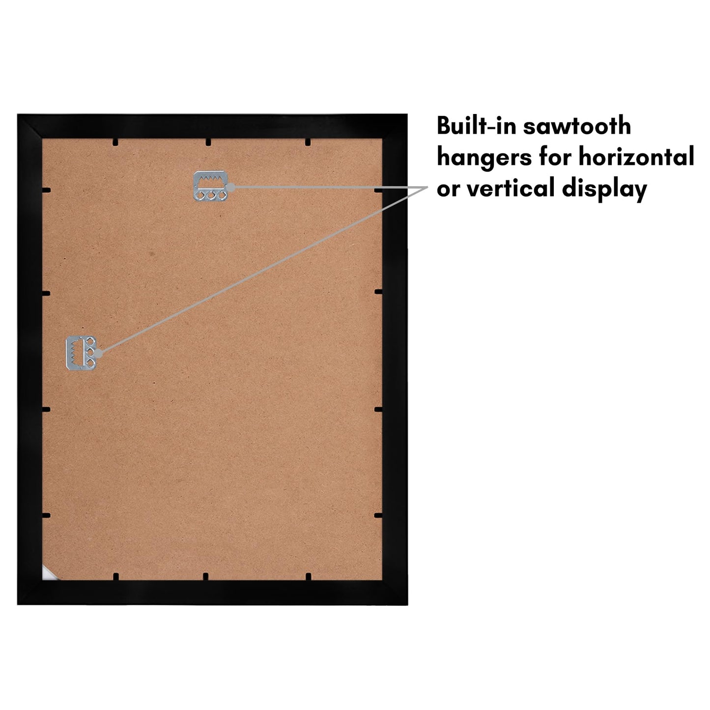 Americanflat 4x6 Collage Picture Frame with Shatter-Resistant Glass - Fits Five 4x6 Photos or Use as One 11x14 Picture Frame - Signature Collection - Collage Frames for Wall Display - Black