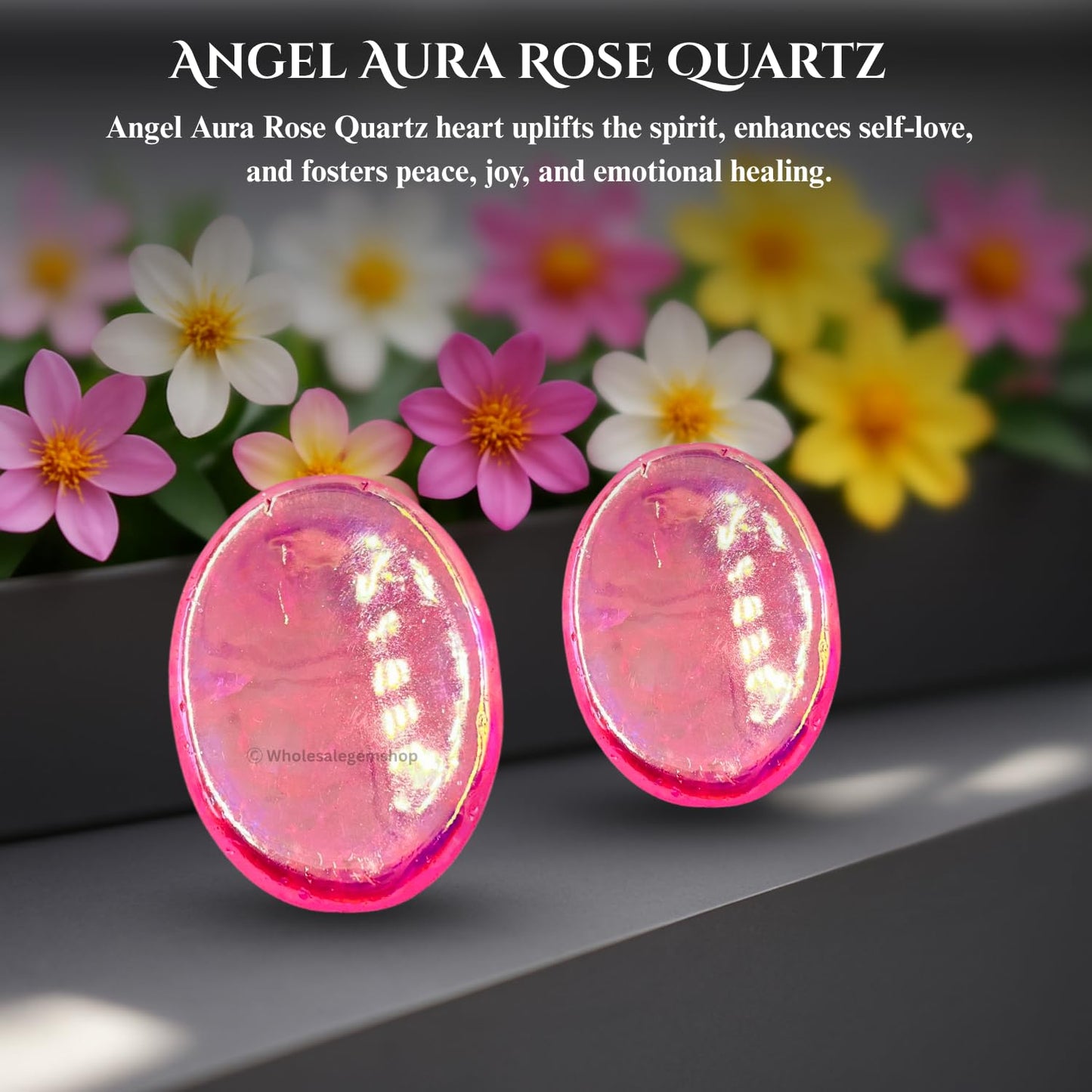 Angel Aura Rose Quartz Thumb Worry Stones Metaphysical Gemstone Crystal Healing Reiki Men Women Gift FENG Shui Positive Energy Love Wellness Palm Stones Wicca Powerful
