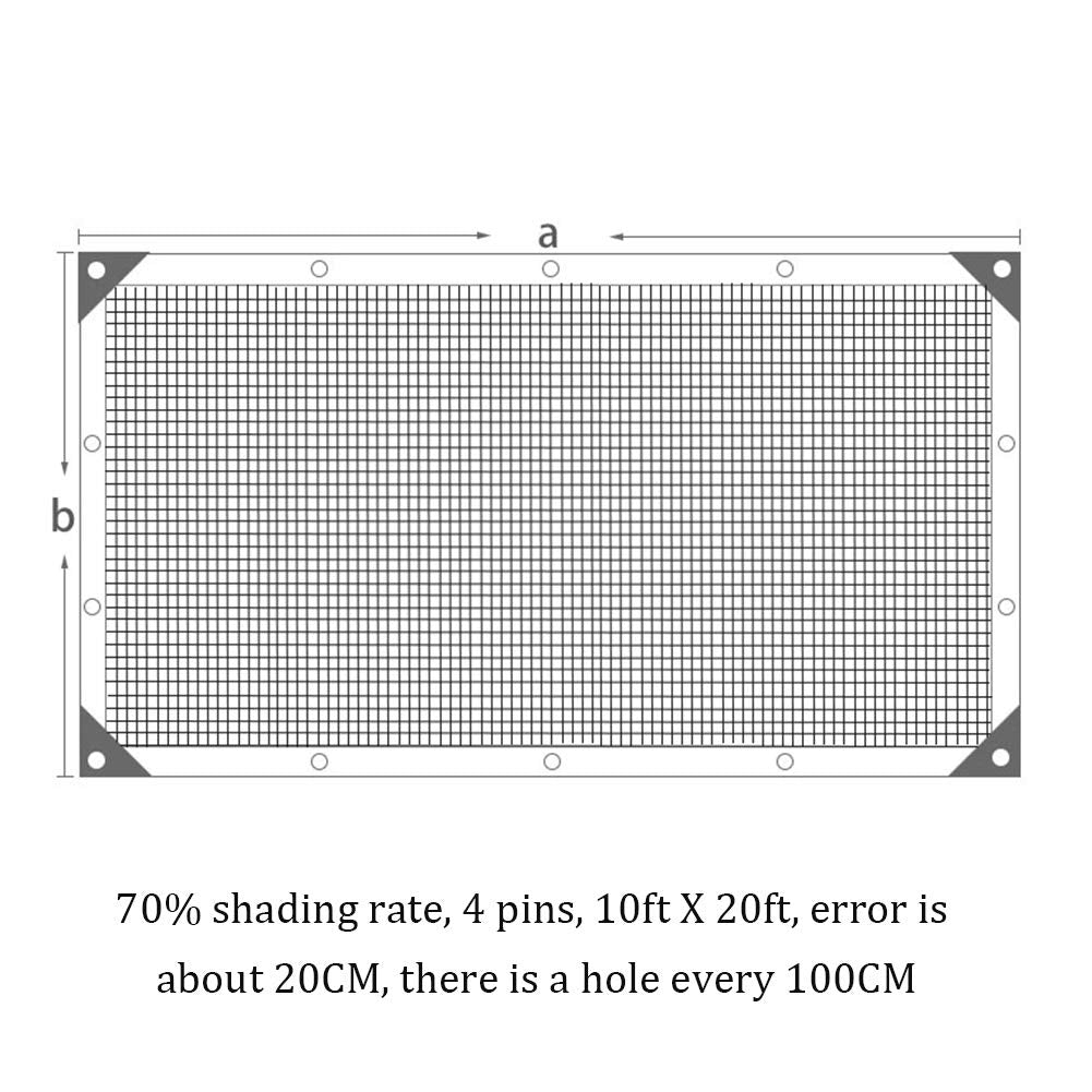 winemana 70% Shade Cloth 10x20 FT - Durable UV Blocking Mesh Tarp for Garden, Patio, Greenhouse & Chicken Coop - Sun Shade Cover with Grommets for Plants, Dog Kennel, Outdoor Use