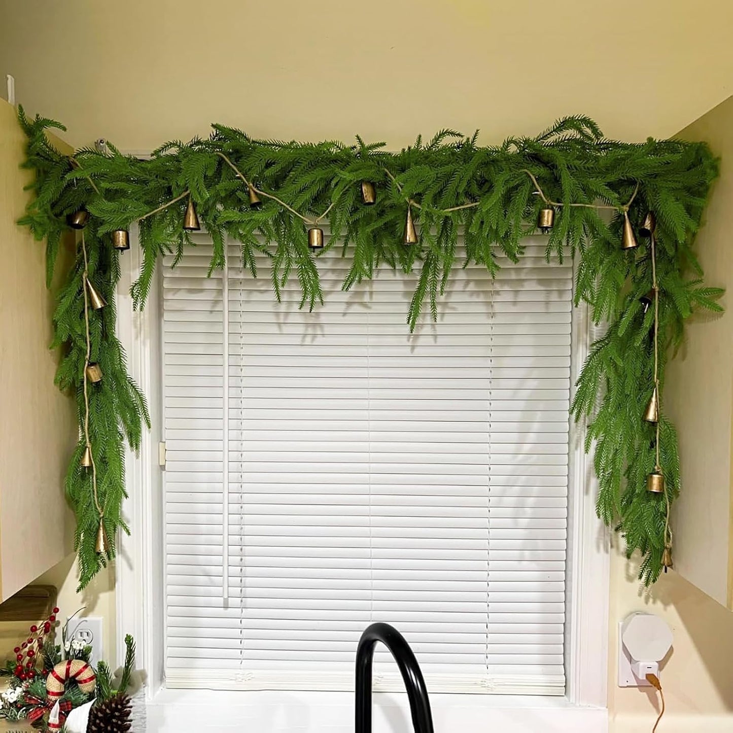 6ft Artificial Christmas Cedar Garland,1 Pack Christmas Garland