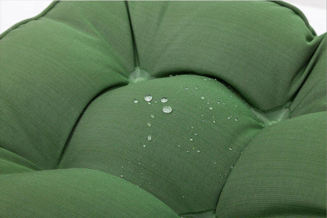 QILLOWAY Outdoor Rocking Chair Cushion 43.4x21 Inch, 100% Polyester Waterproof Patio Rocking Chair Cushion, High Back Weatherproof Chair Pad for Adirondack & Outdoor Furniture, Dark Green