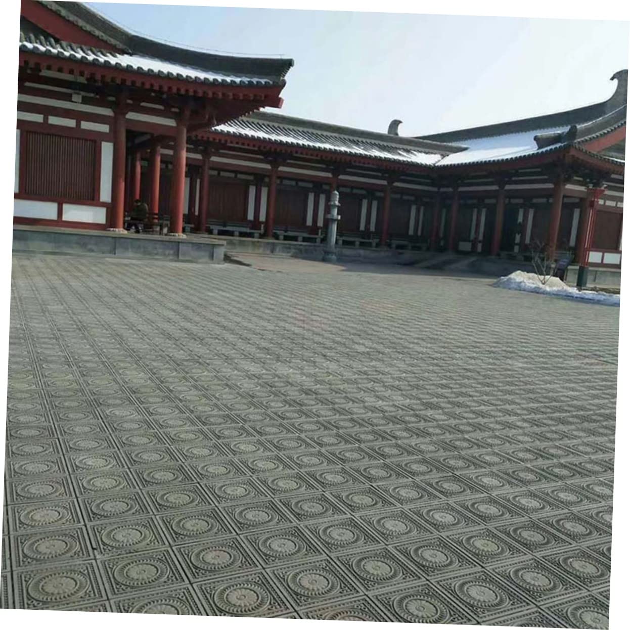 Kisangel Brick Mold 14.5 Inch Square Cement Paver Mold Concrete Stepping Stone for Garden Patio Yard Pathway