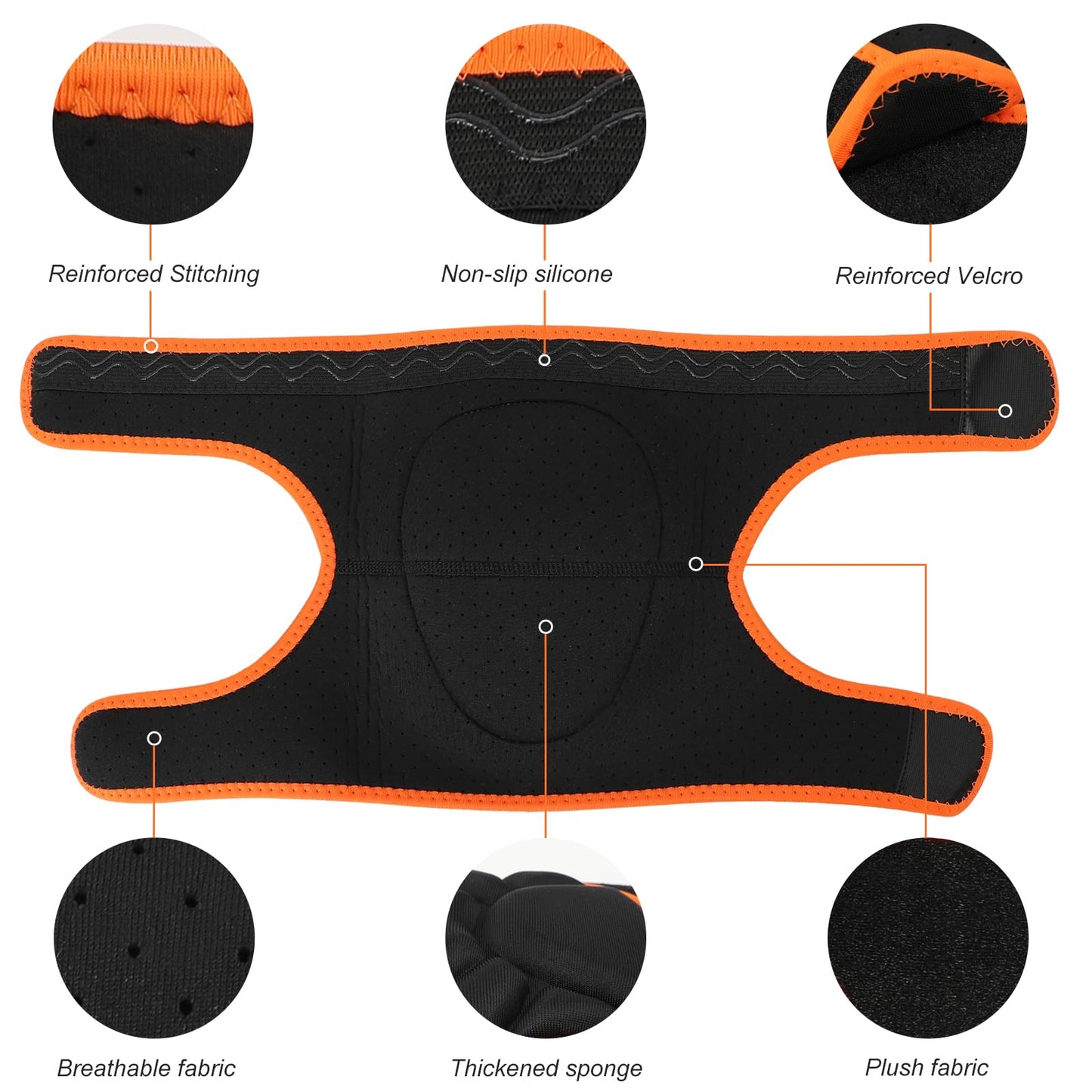 TXJ Sports Knee Pads for Gardening, Adjustable & Anti-slip Kneepads with Thick Foam, Men Women Knee Sleeve for House Cleaning, Construction Work, Exercise, Dance