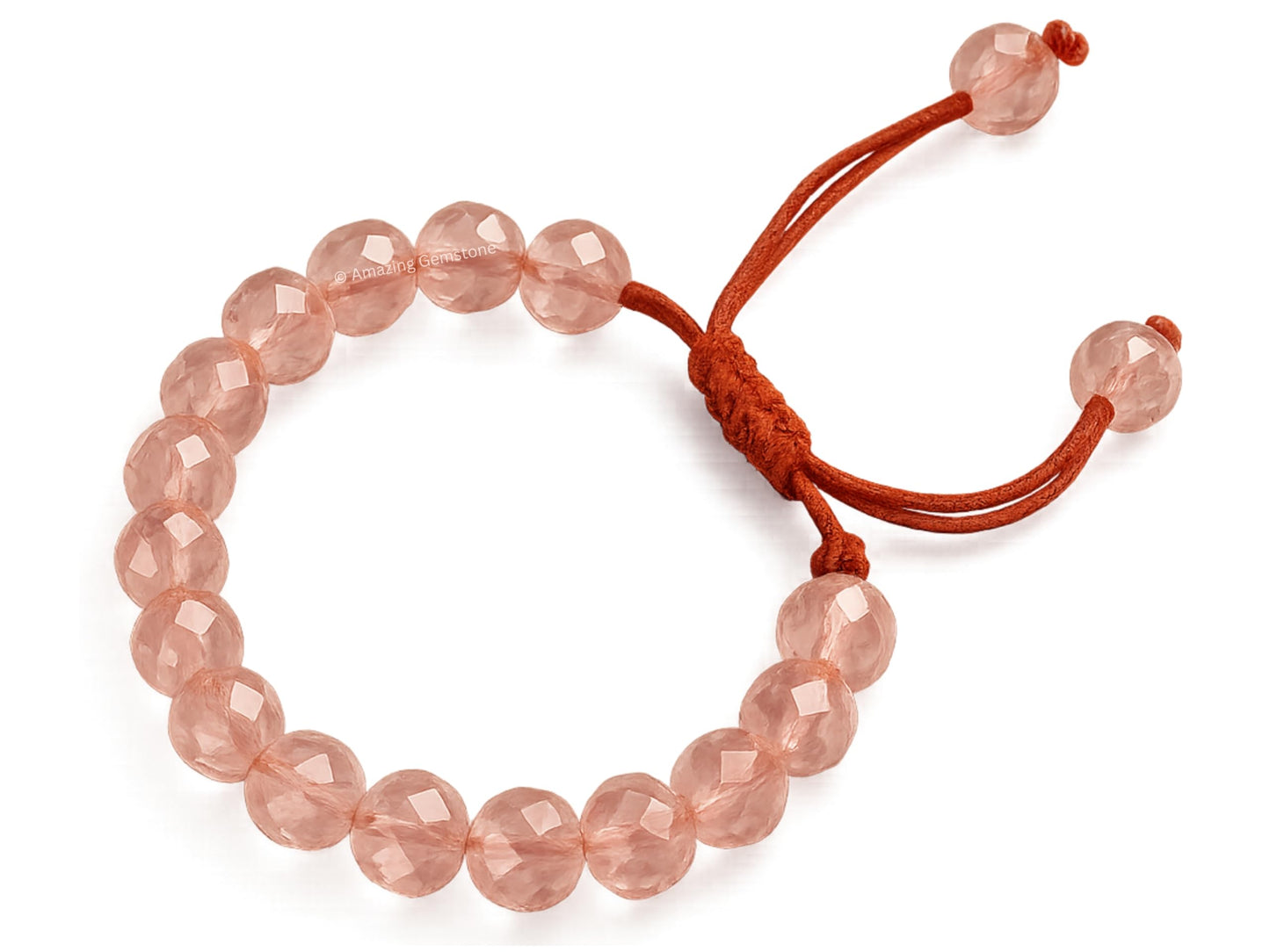Amazing Gemstone Cherry Quartz Bracelet for Women - Chakra Mens Bracelet Protection Crystals and Healing Stones - Blessing Bracelet Spiritual Meditation Gift Christmas Stocking