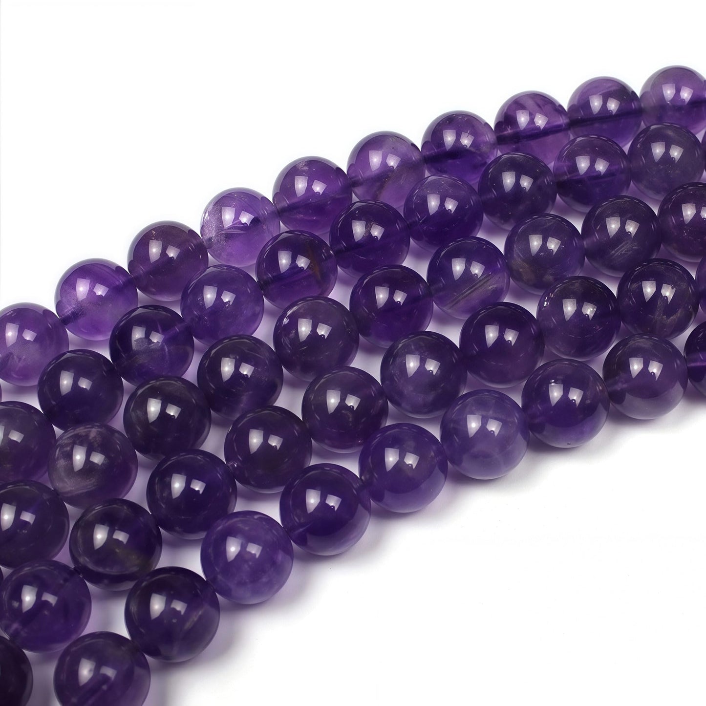 MJDCB 5A Natural South Africa Amethyst Gemstone Round Stone Beads for Jewelry Making DIY Bracelet Necklace (6mm)