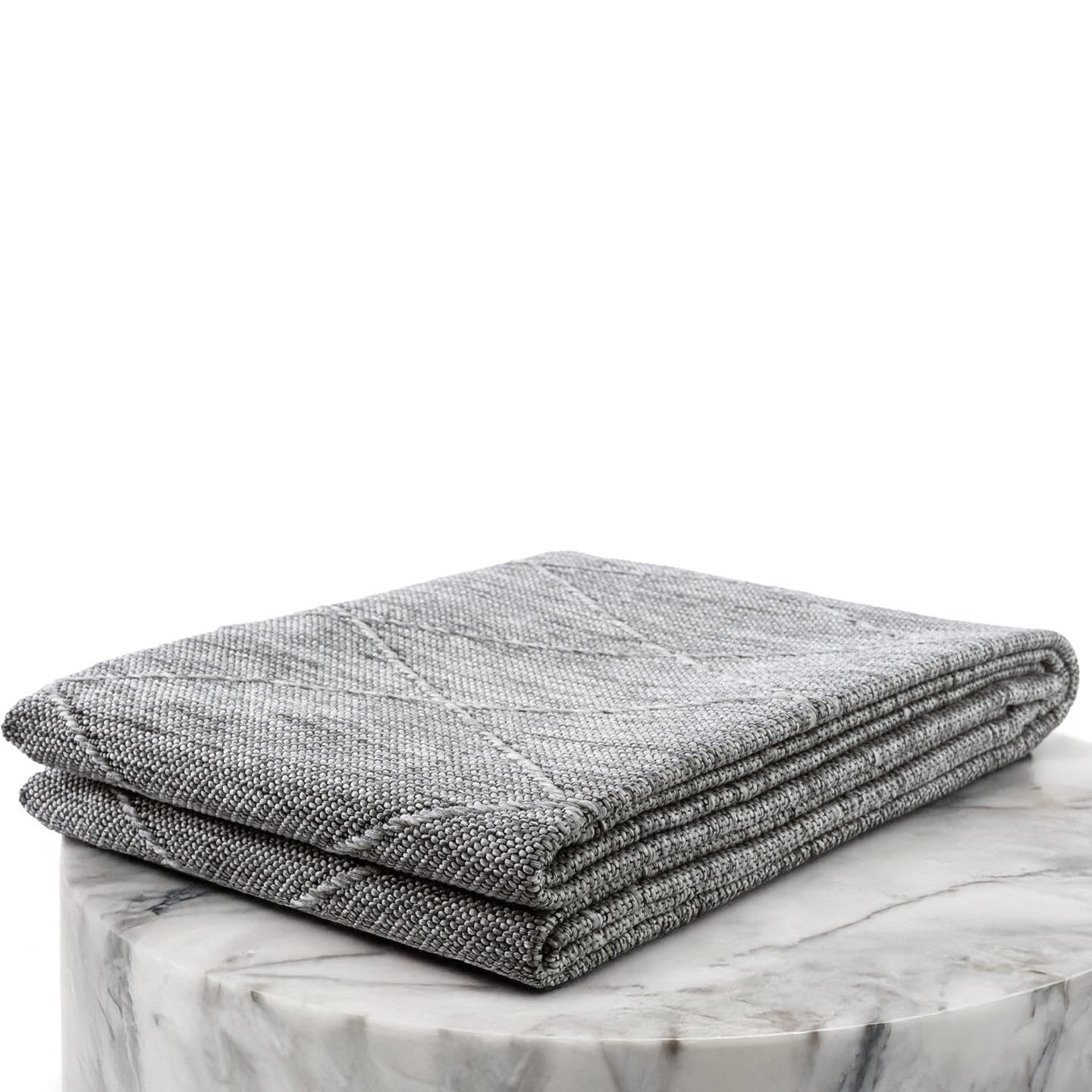 LUXE WEAVERS Non-Slip Washable Outdoor Gray 8x10 Area Rug, Modern Textured Geometric Carpet