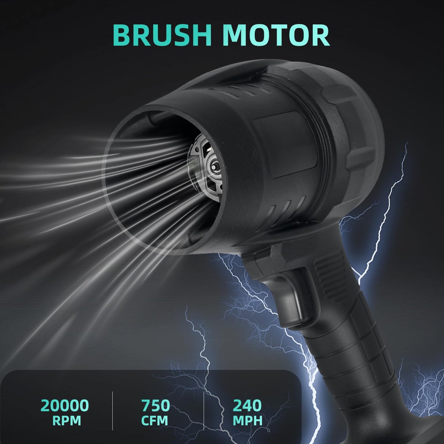 Purcoco Cordless Leaf Blower Handheld Jet Dry Mini Blower Turbo Fan Electric air Duster for car mini Turbo Jet Fan Cleaning Garden by 2 Batteries