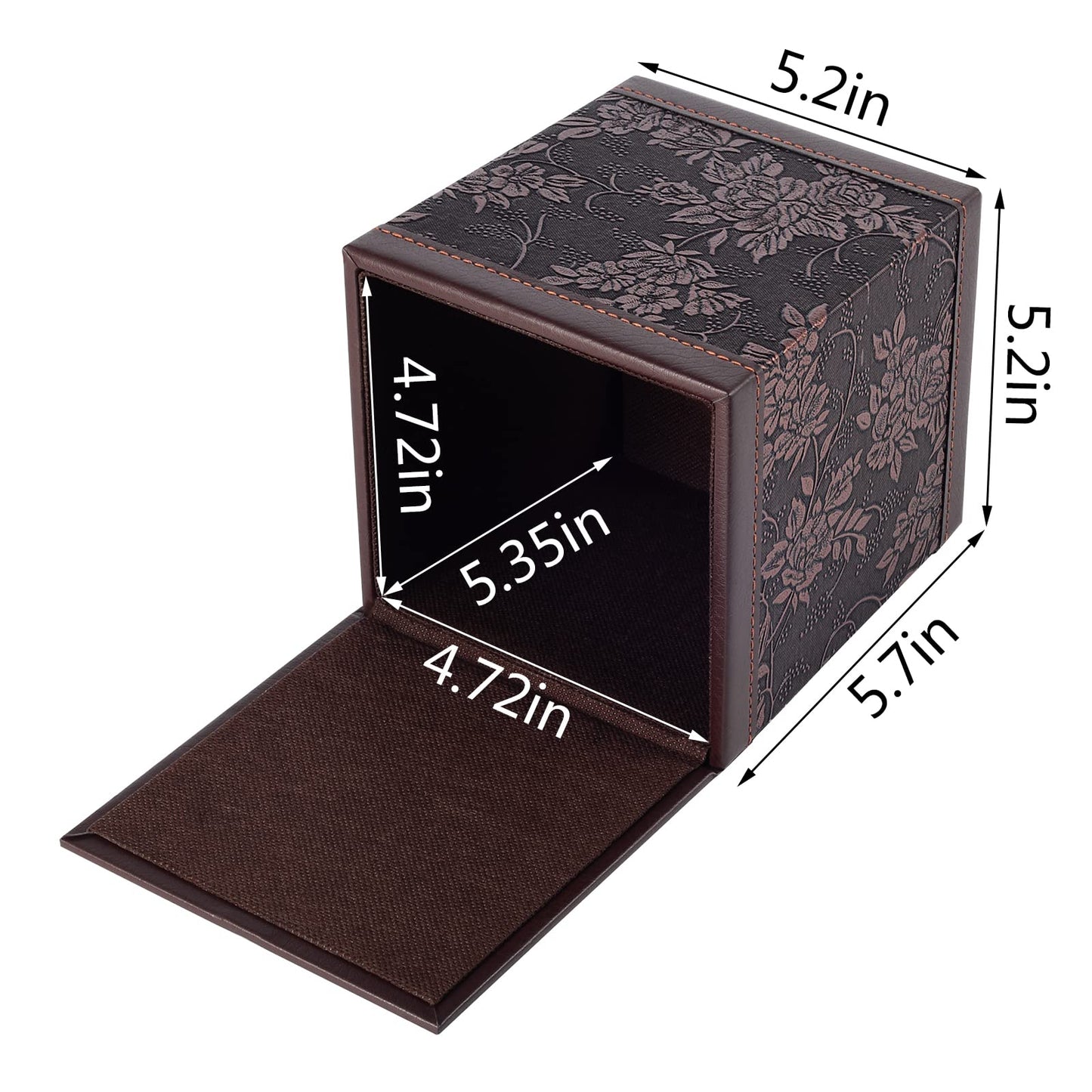 Tissue Box Cover Square,Modern Leather Tissue Box Holder for Napkin Facial Paper Organizer Bottom with Magnet Reinforcement for Home/Hotel/Restaurant/Office/car/Living Room(Retro)