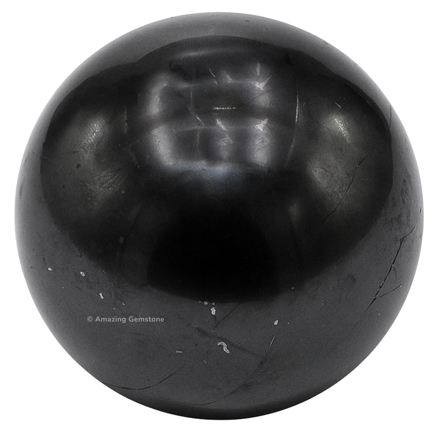 Amazing Gemstone Shungite Crystal Ball with Stand - 2 Inches Crystal Sphere Meditation Balls for Witchcraft and Decorative Balls