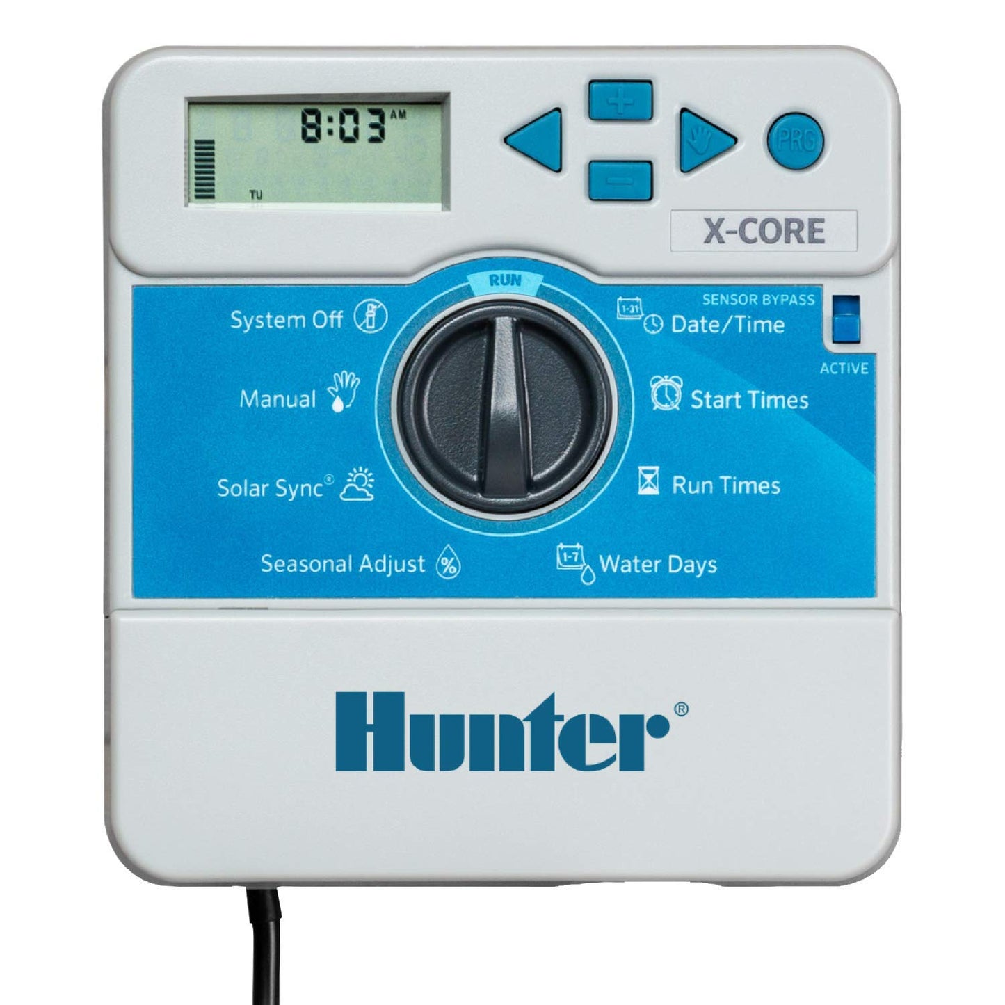 Hunter X-Core XC800i Indoor Sprinkler Timer, 8 Zone Irrigation Controller for Lawn and Garden, Easy to Program, Automatic Watering Schedule, Seasonal Adjust, No Wi-Fi Required