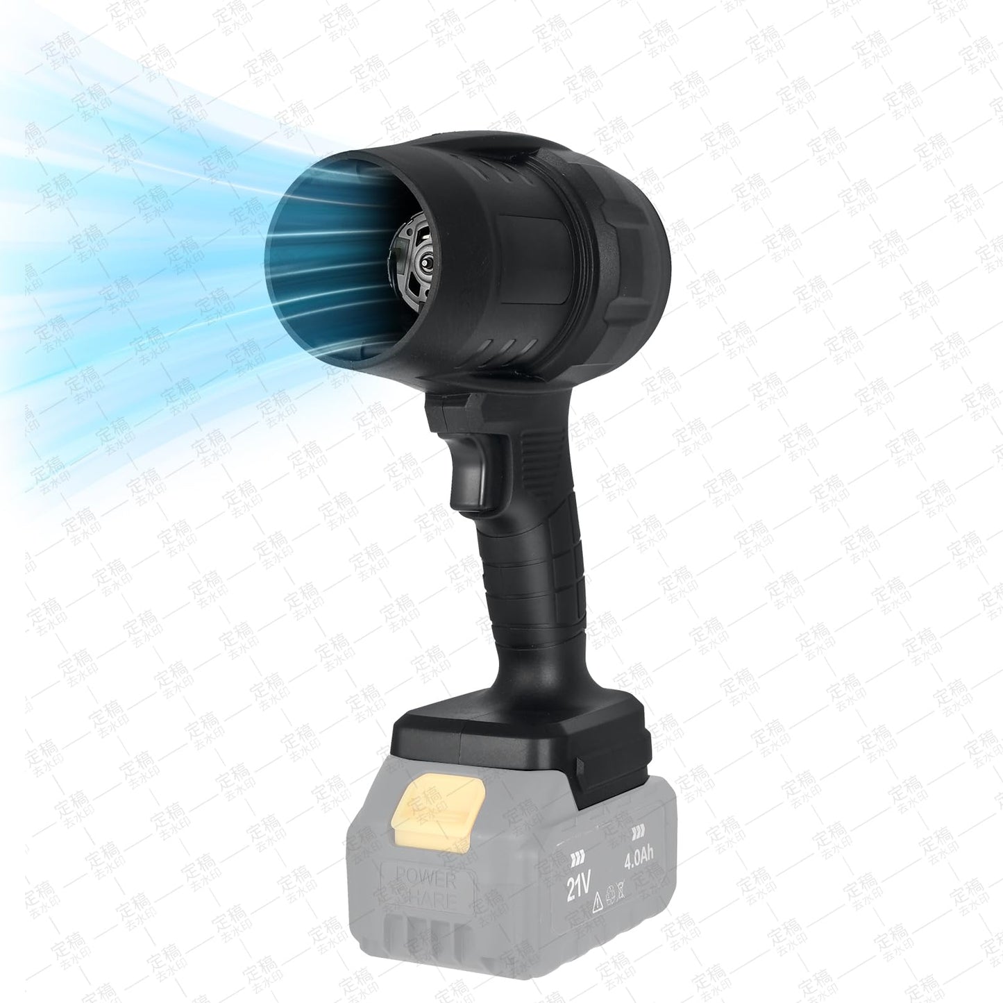 Purcoco Cordless Leaf Blower Handheld Jet Dry Mini Blower Turbo Fan Electric air Duster for car mini Turbo Jet Fan Cleaning Garden by 2 Batteries