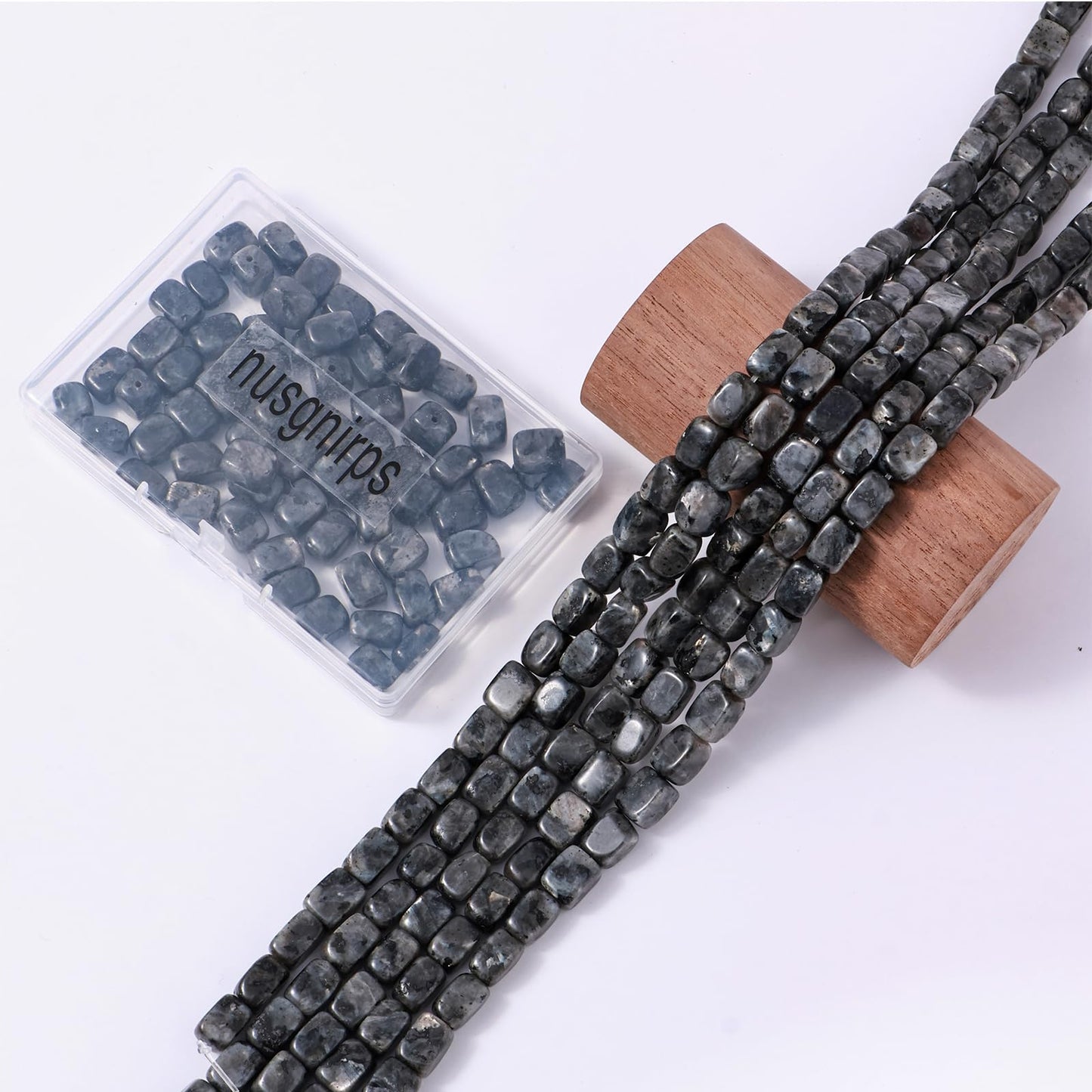 Natural Large Black Spectrolite Cube Stone Beads 8x11mm 38cm/str Loose Semi Gemstone Stone Square Beads for Making Bracelets Necklace