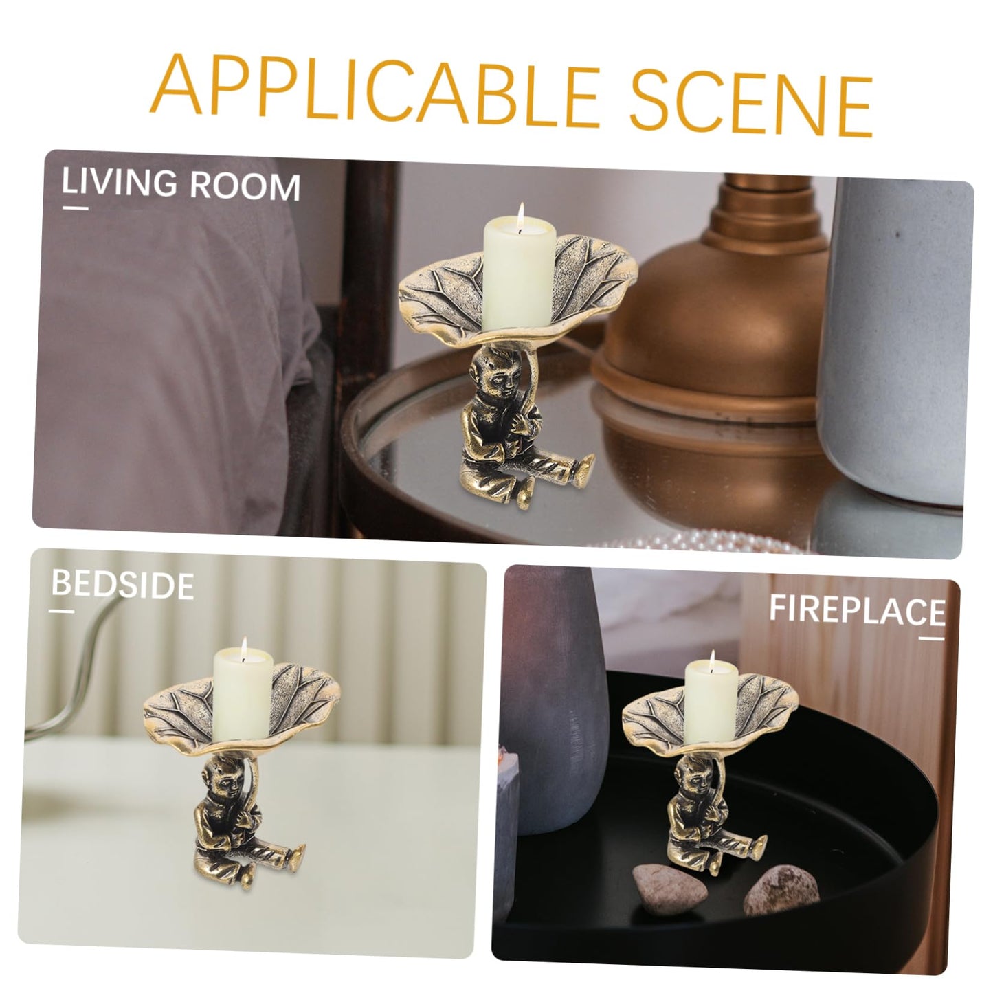 Cabilock Lotus Leaf Tealight Candle Holder Unique Candle Stand for Teacups Decorative Tabletop Accent for Living Room Bedroom and Parties