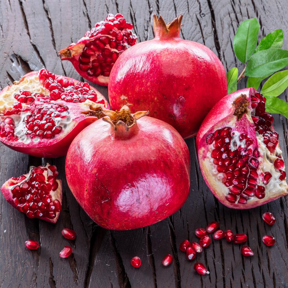 Pomegranate Plant Live, Sweet Pomegranate Tree Live Plant, Cold Hardy, 1 Feet Tall, Edible Fruit for Outdoor Garden, 1 Gallon Pot, No Ship to CA
