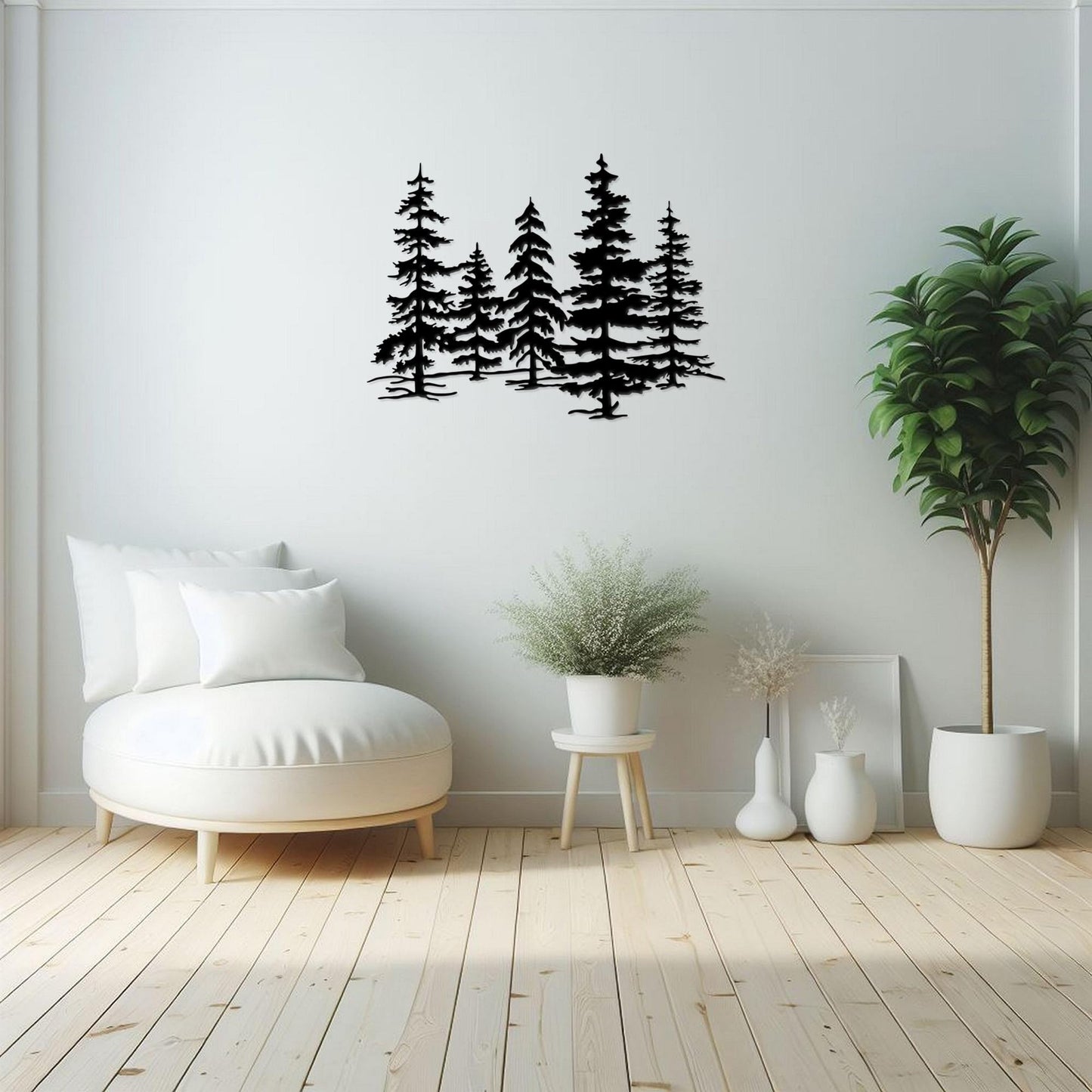 Xedatric Metal Pine Tree Wall Art – Metal Tree Decor for Kitchen & Cabin, Exquisite Forest Design Home Décor, Durable and Rust-Proof（23.3 * 16.1inch）