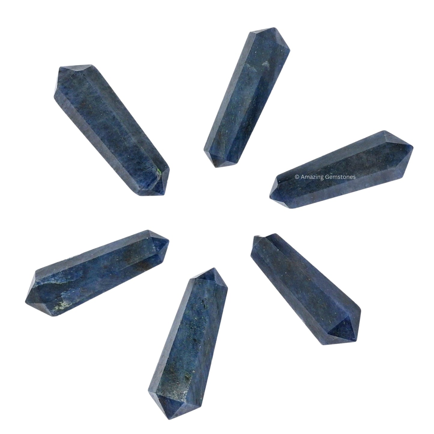 Amazing Gemstone Blue Aventurine Crystal Points Bulk Healing Crystals and Stones - Pack of 3 Double Terminated Healing Wand Point Bulk Crystals for Crafts, Crystal Grid, DIY Work - Premium Crystals