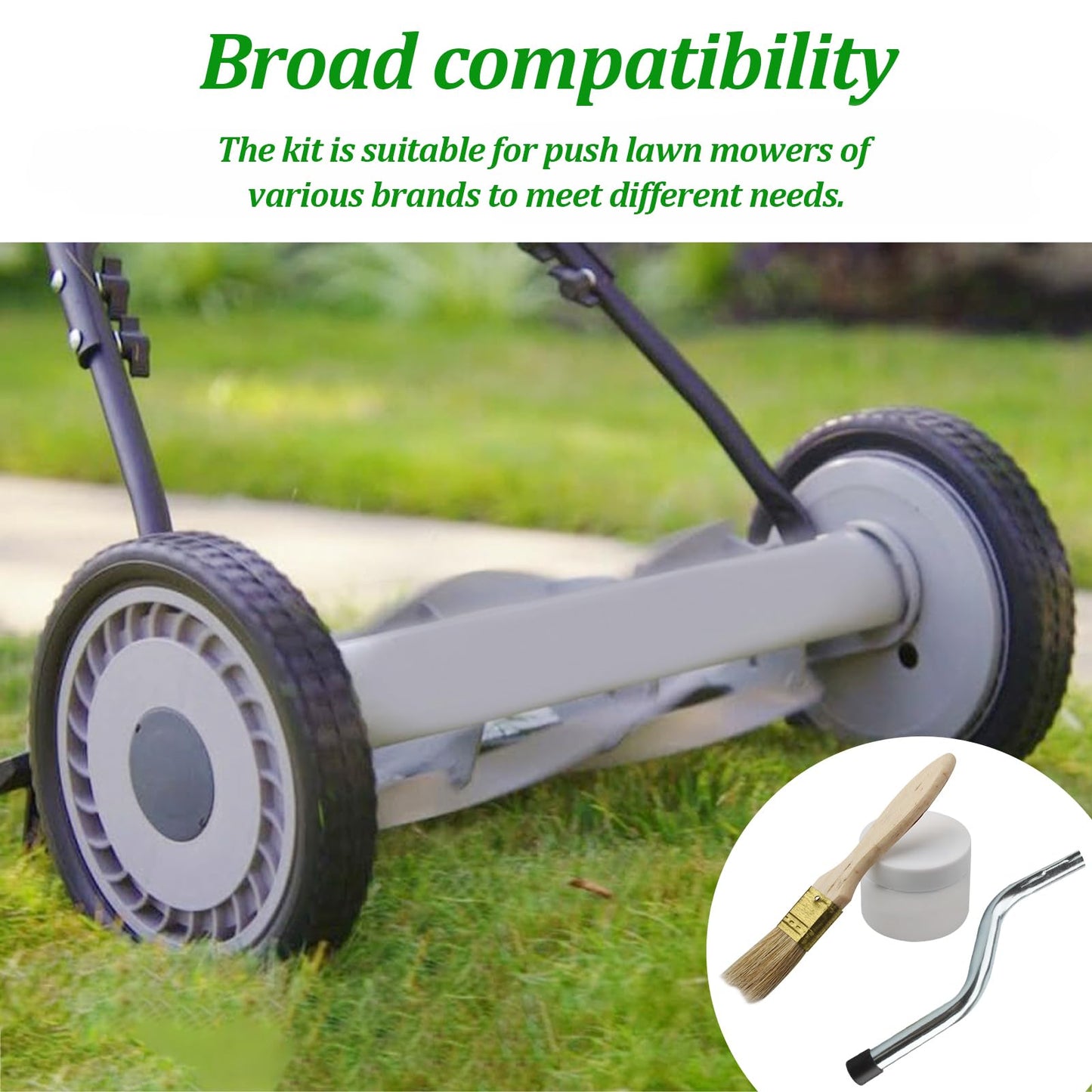 AAAQQ SK-1 Compound Sharpening Kit Compatible with Push Reel Lawn Mower, Reel Lawn Mower Sharpening Kit, Manual Push Lawn Mowers Sharpening Kits