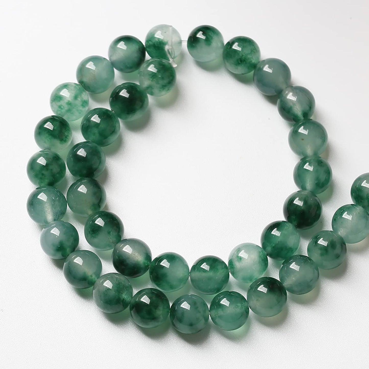 90pcs 4mm Natural Water Grass Jades Chalcedony Beads Round Loose Beads for Jewelry Making DIY Bracelets Crystal Energy Healing Power Stone(4mm, Water Grass Jade Beads)