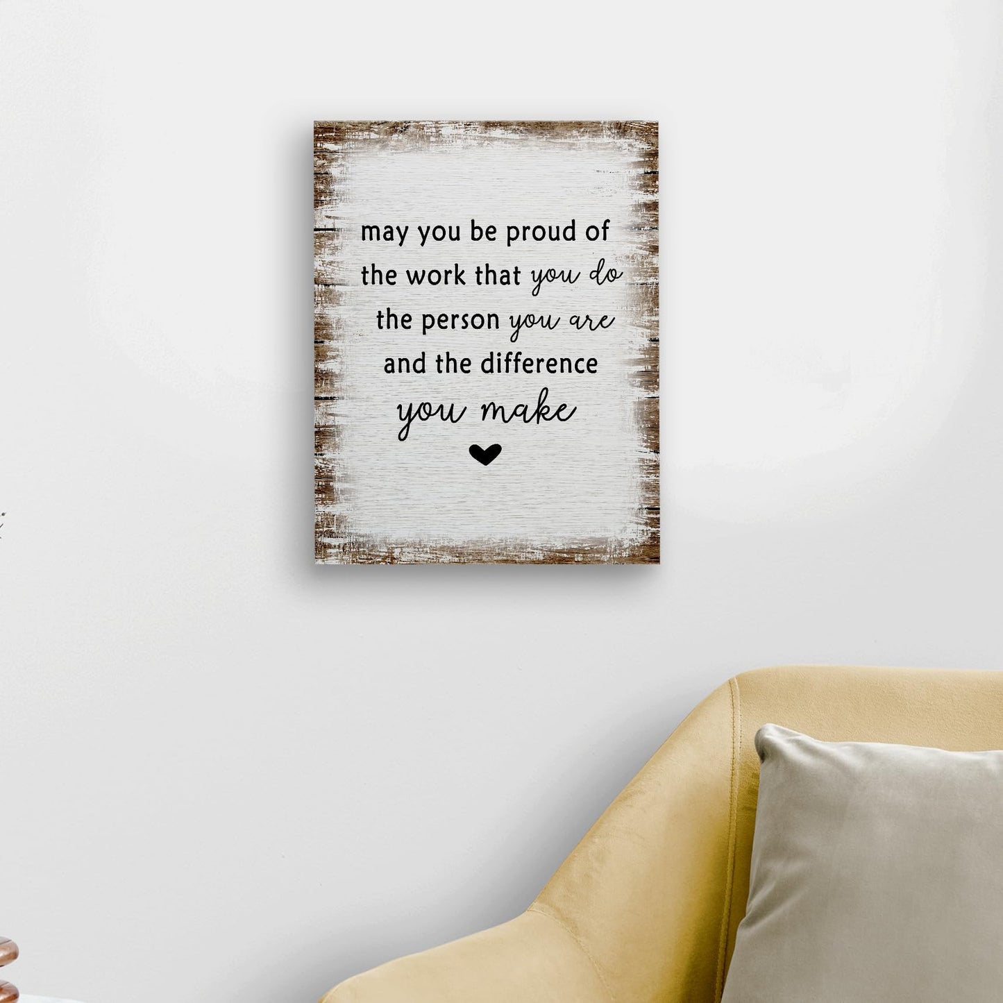 WODMIS Inspirational Painting, Wrapped Canvas Wall Art for Office Decor, Employee Appreciation Gift, 11x14 inches