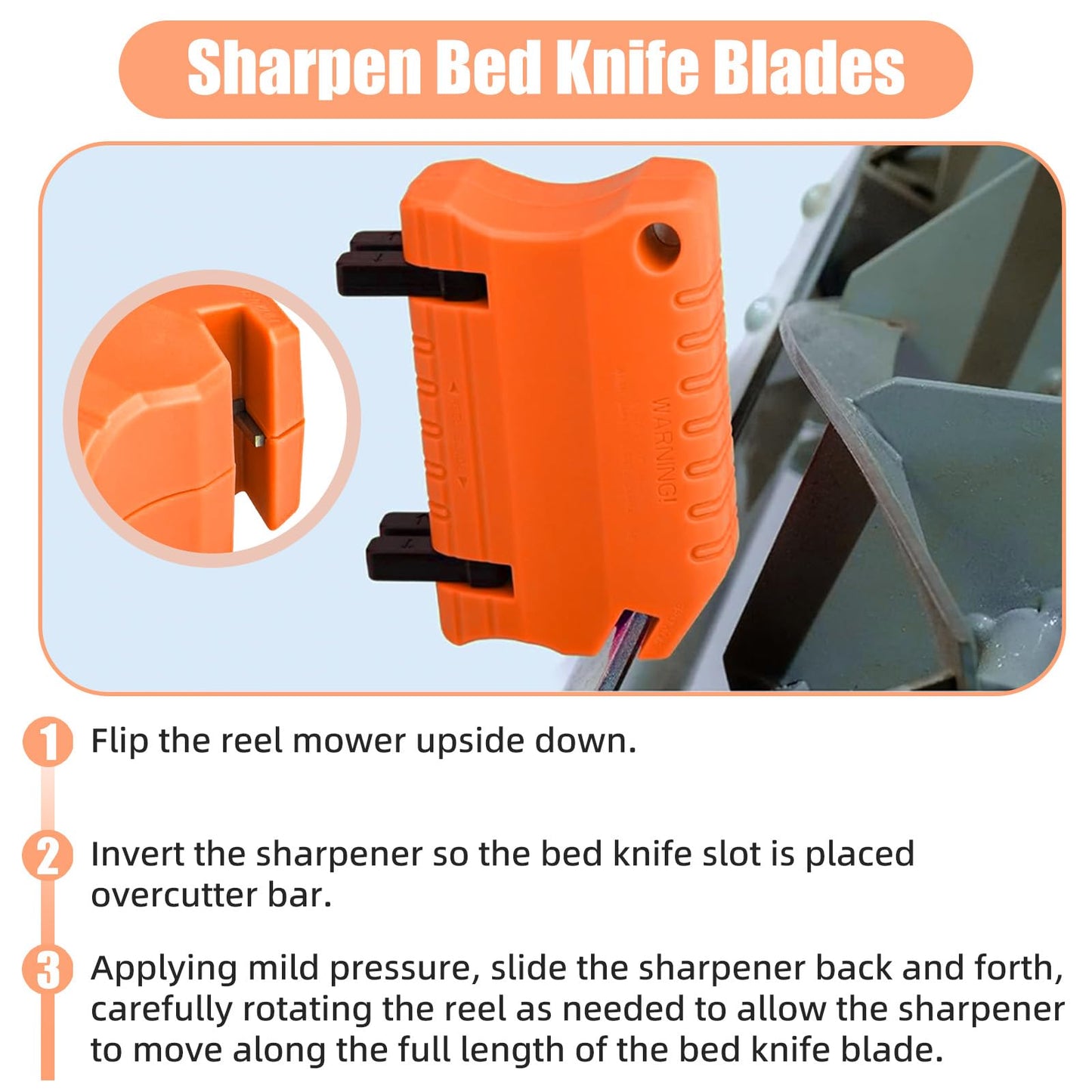 Reel Mower Blade Sharpener Kit - Orange