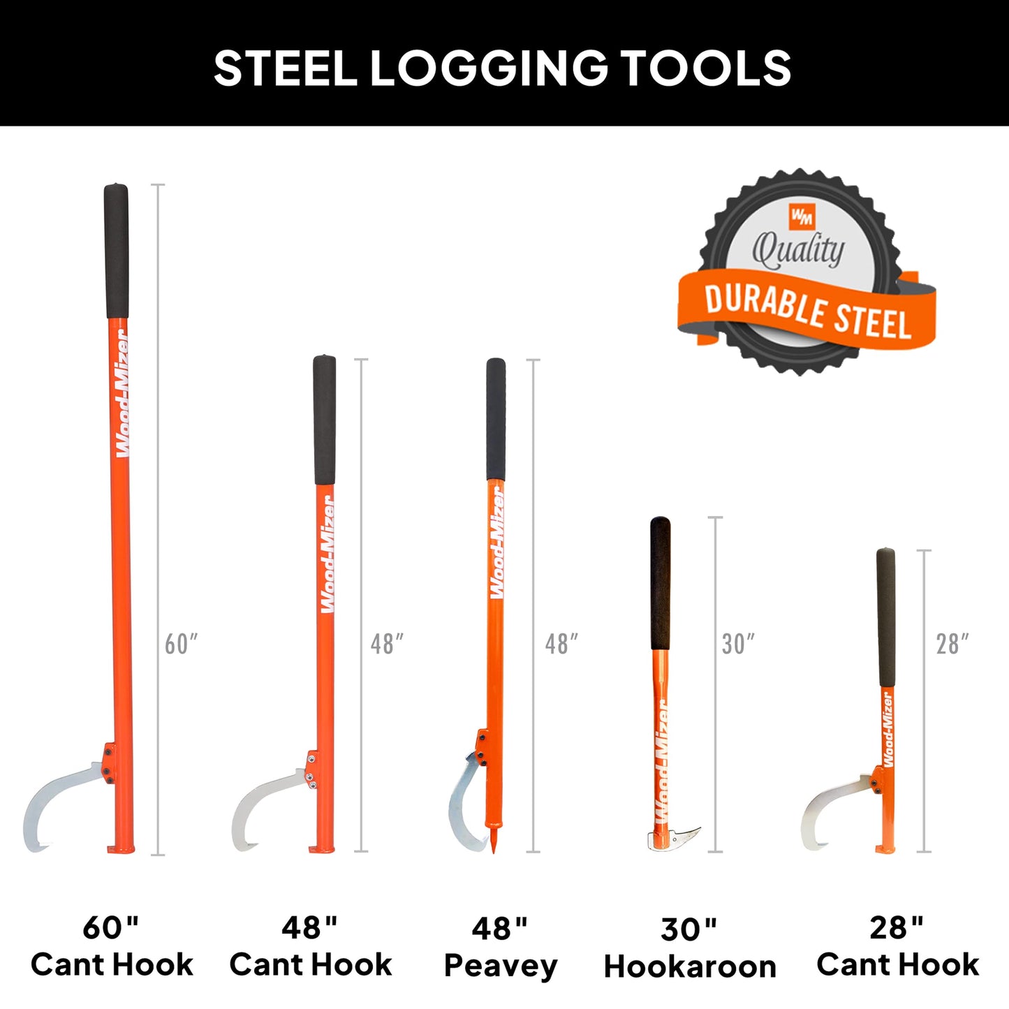 Wood-Mizer Steel Cant Hook (Steel, 60") - Built in The USA