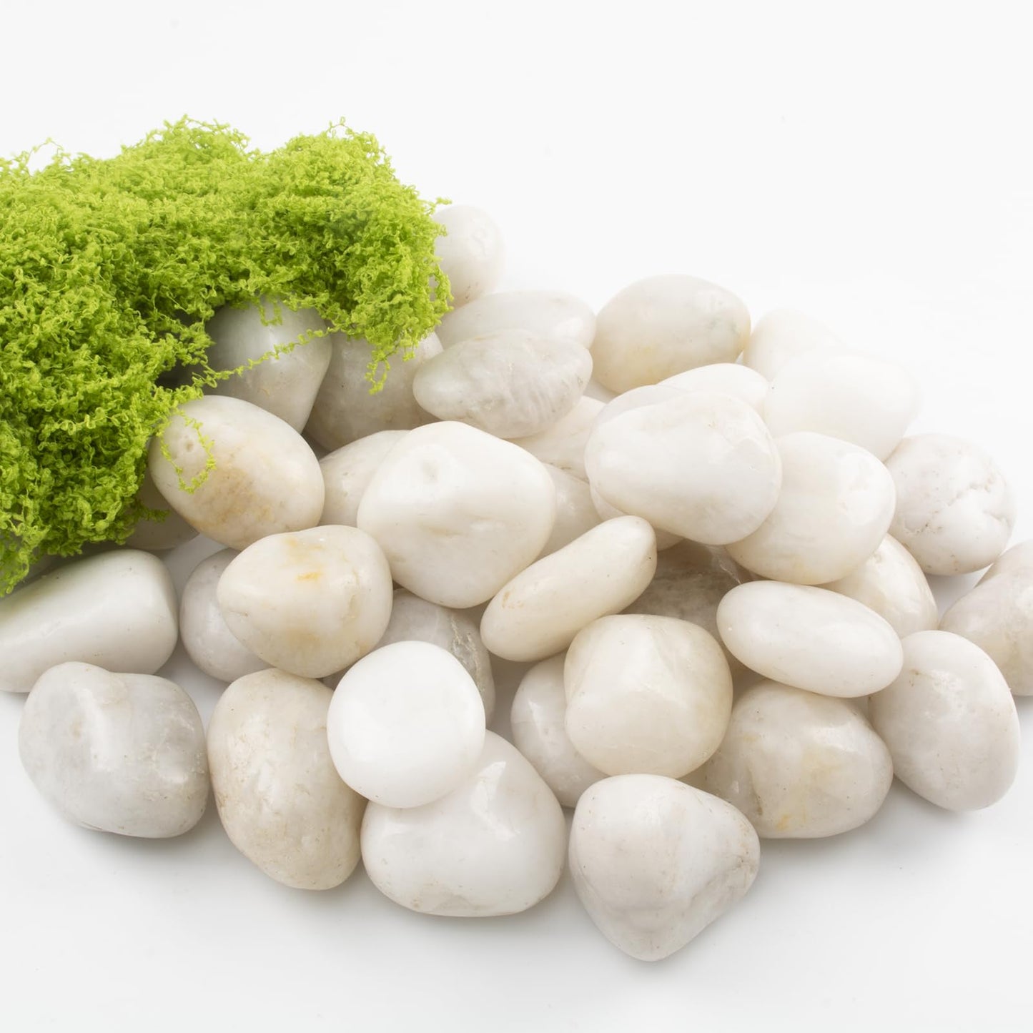 LOOIOOJ 10lbs River Rocks - 1-2 Inch Natural White Decorative Rocks for Potted Plants, River Rocks for Aquariums, and Landscaping (Weight : 10 LB, White)