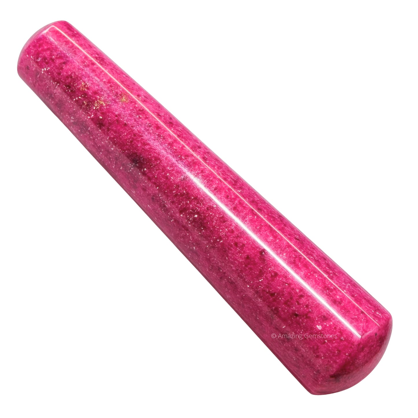 Amazing Gemstone Rhodonite Crystal Wand Massage Stick - Pelvic Wand Gua Sha for Adults - Crystals and Healing Stones Massage Wands for Adults Gifts (Smooth)