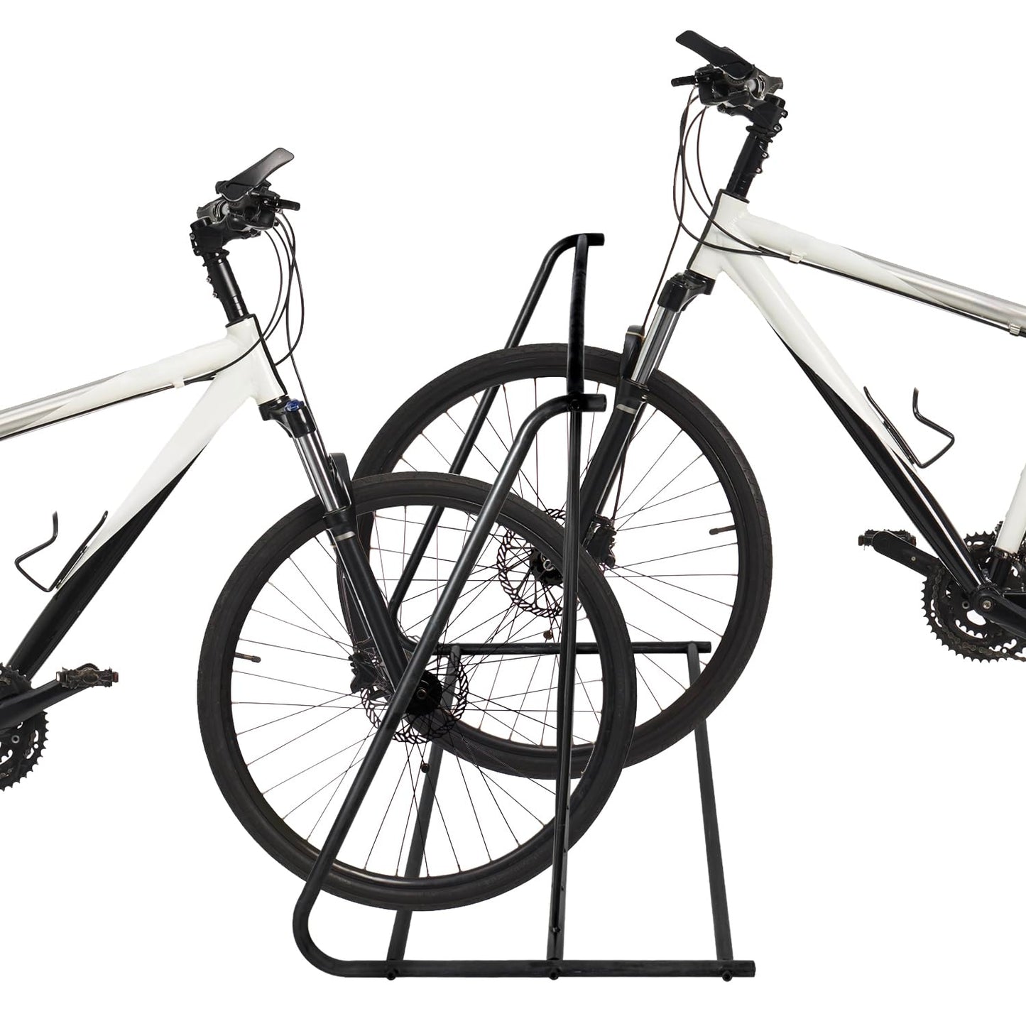 MyGift Large Metal Double-Sided Grid Bike Rack Stand, Freestanding Bicycle Storage Holder for Garage or Outdoor Parking with 6-Bicycle Capacity