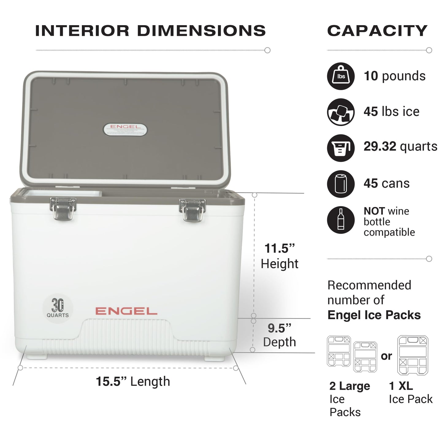 Engel UC30 30qt Leak-Proof, Air Tight, Drybox Cooler and Hard Shell Lunchbox for Men and Women in Camo