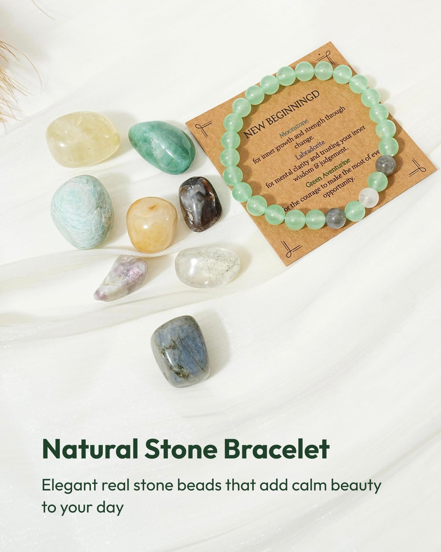 Belloxis Birthday Gifts for Women Friendship Moonstone Stone Beads Bracelets Graduation Friend Coworkers Retirement Christmas Birthday Teacher Thoughtful Nurse Gifts Ideas Her Womens Girls Accessories