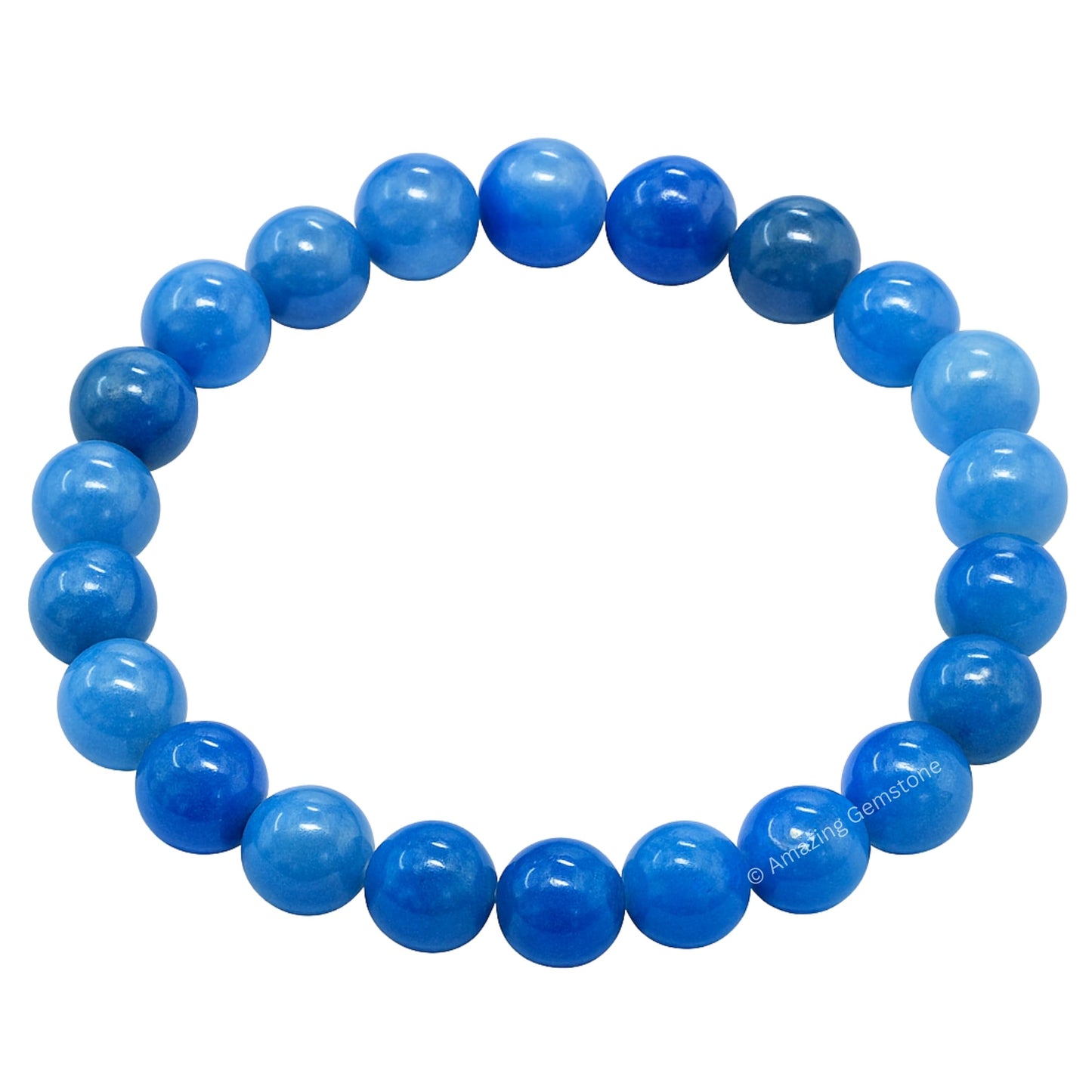 Amazing Gemstone Crystal Bracelet for Women Men's Gifts - Protection Healing Crystal Bracelet - 8mm Gemstone Beaded Stretchable Bracelet Pulseras Para Hombres Mujer Stocking Stuffers Mothers Day Gift (Blue Aventurine)