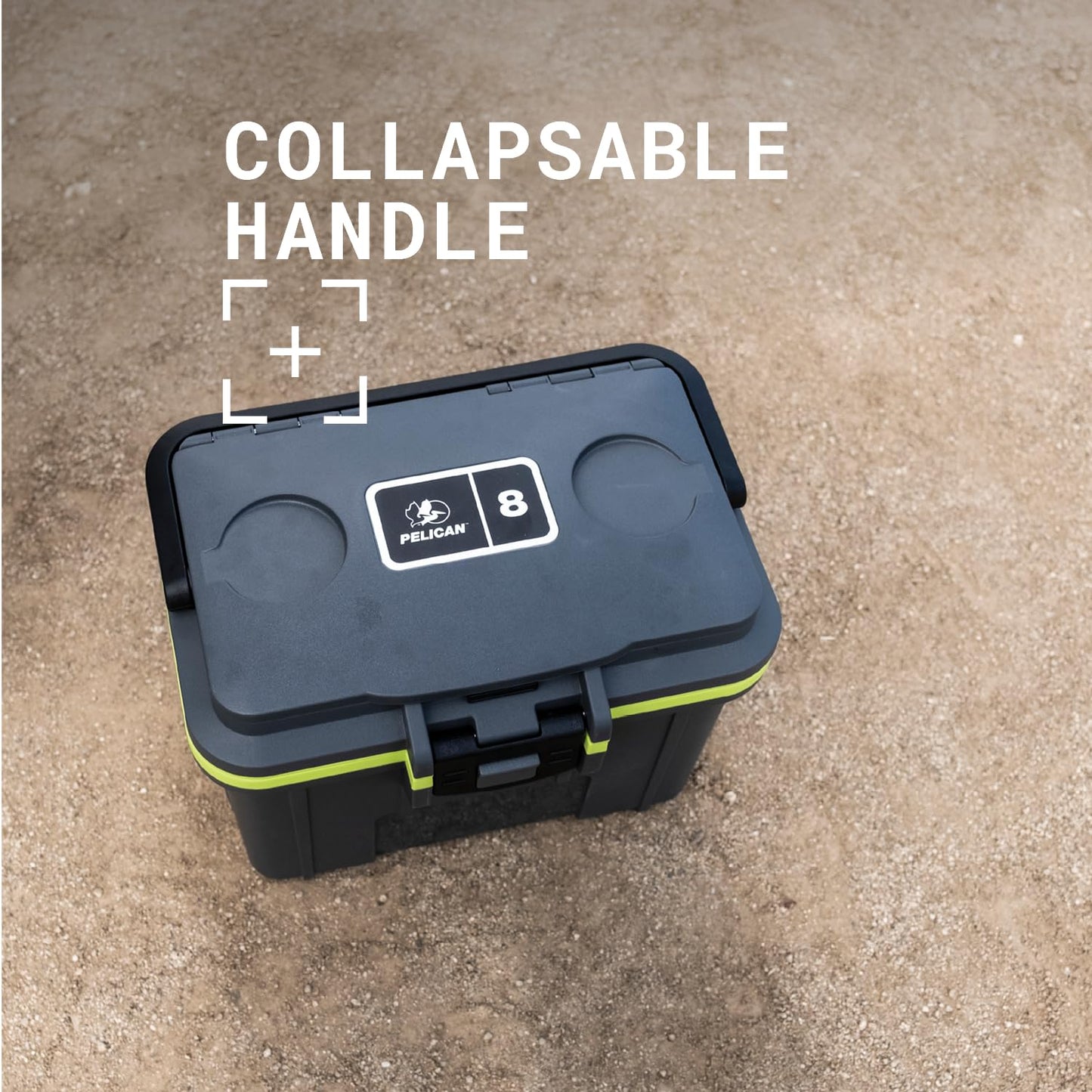 Pelican 8 Quart Personal Lunch Box Cooler (Dark Gray/Green)