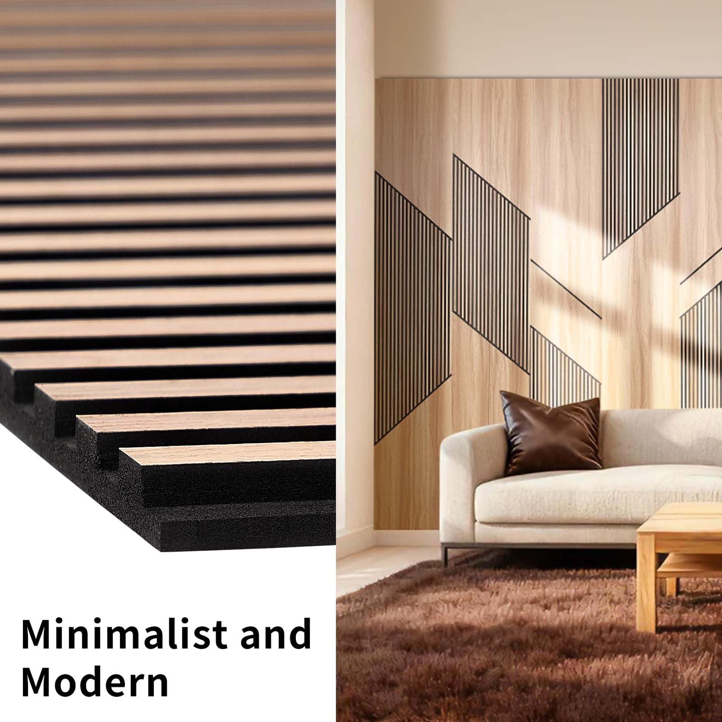 SSHENGYA 8-Pack Teak Wood Grain 3D Wall Panels with Adhesive, Peel and Stick PVC Wall Tiles for Accent Wall, Covers 82.15 Sq Ft for Luxury Living Room & Bedroom Decor