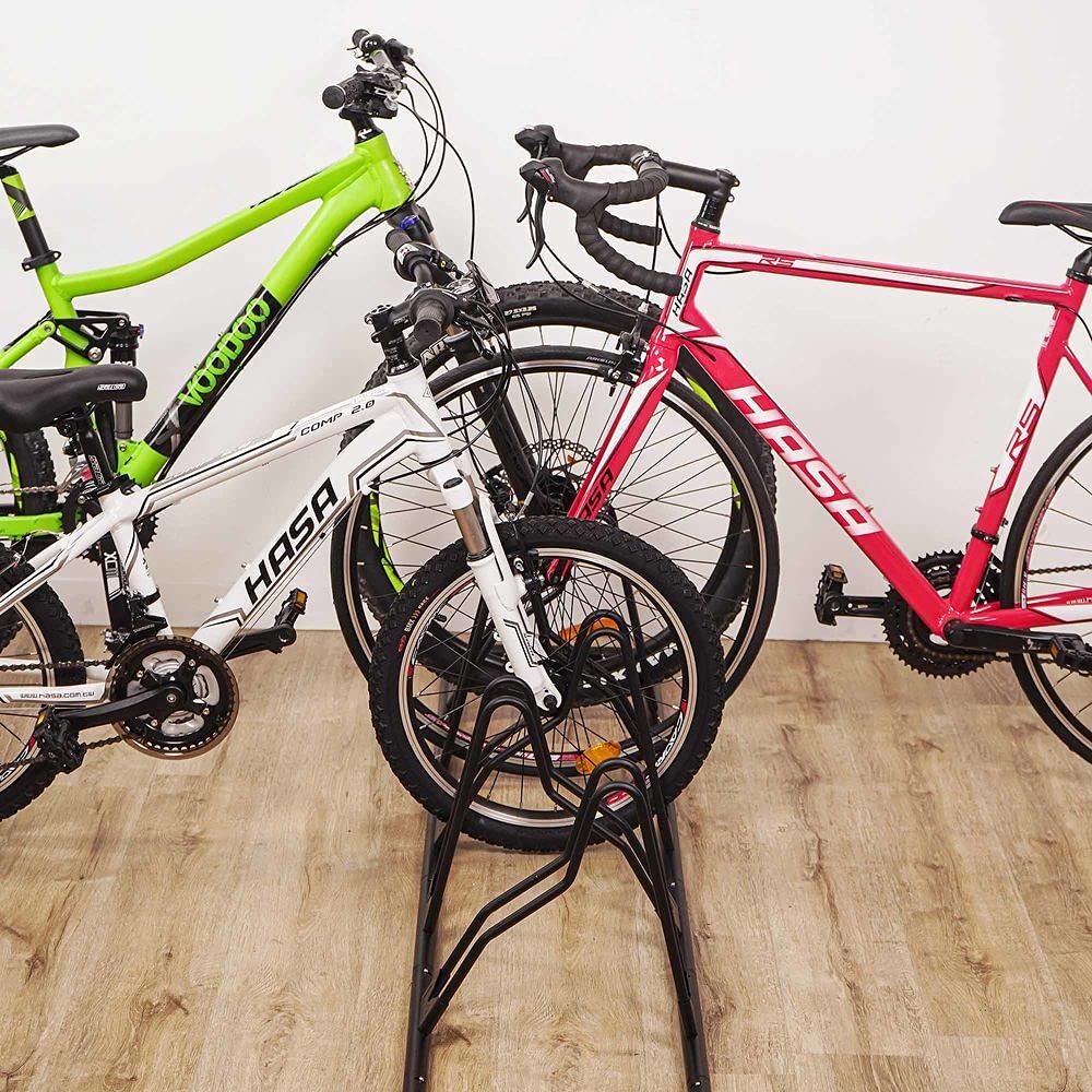 CyclingDeal Bicycle Floor Parking Rack Stand - for Mountain MTB Road Bike - Indoor Home Garage Storage - Classic 5 Bikes