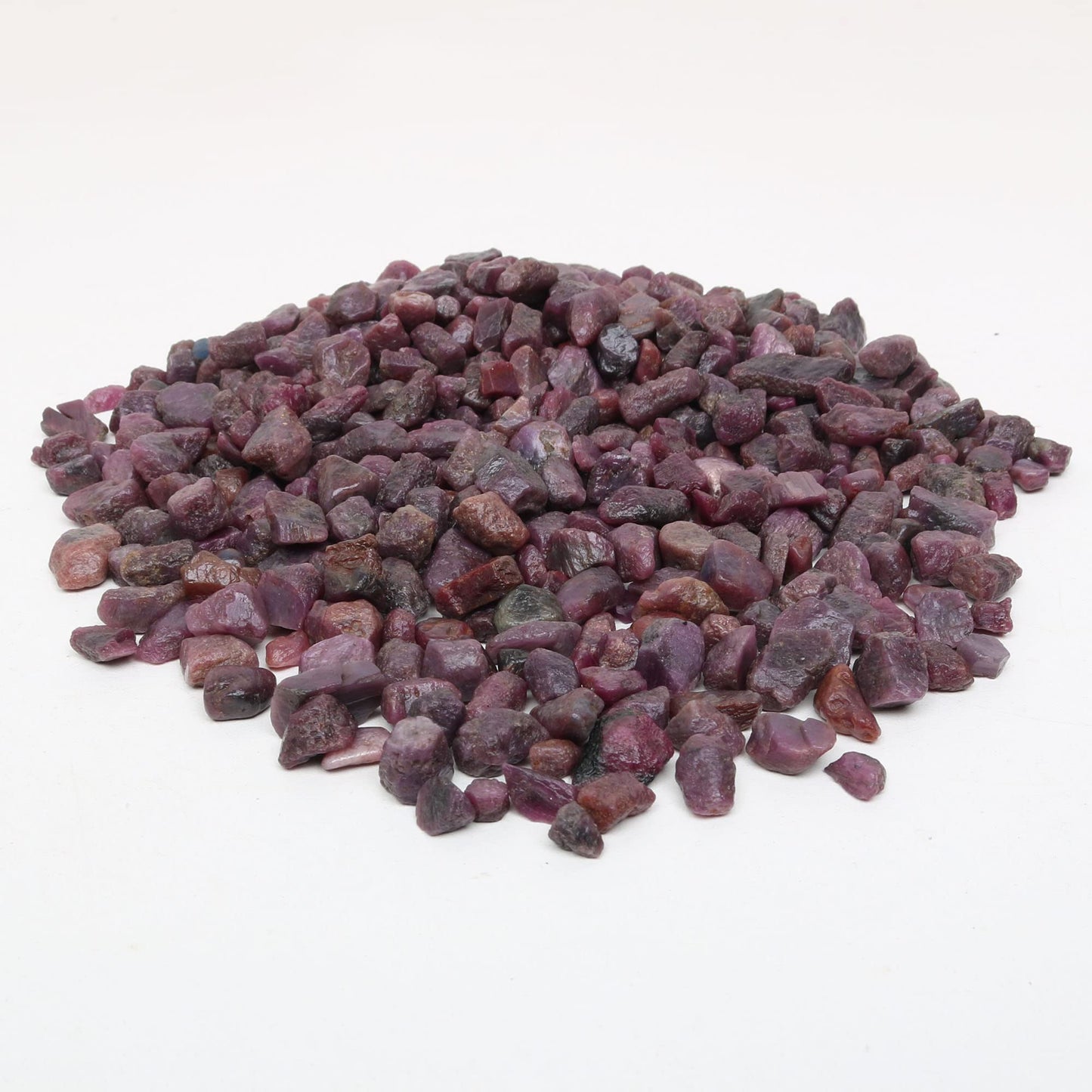 REAL-GEMS Natural Raw Healing Crystals Rough Stones for Tumbling, Cabbing, Polishing, Wire Wrapping, Wicca & Reiki Crystal Healing, Mix Gemstones,7 Chakra (Indian Star Ruby)