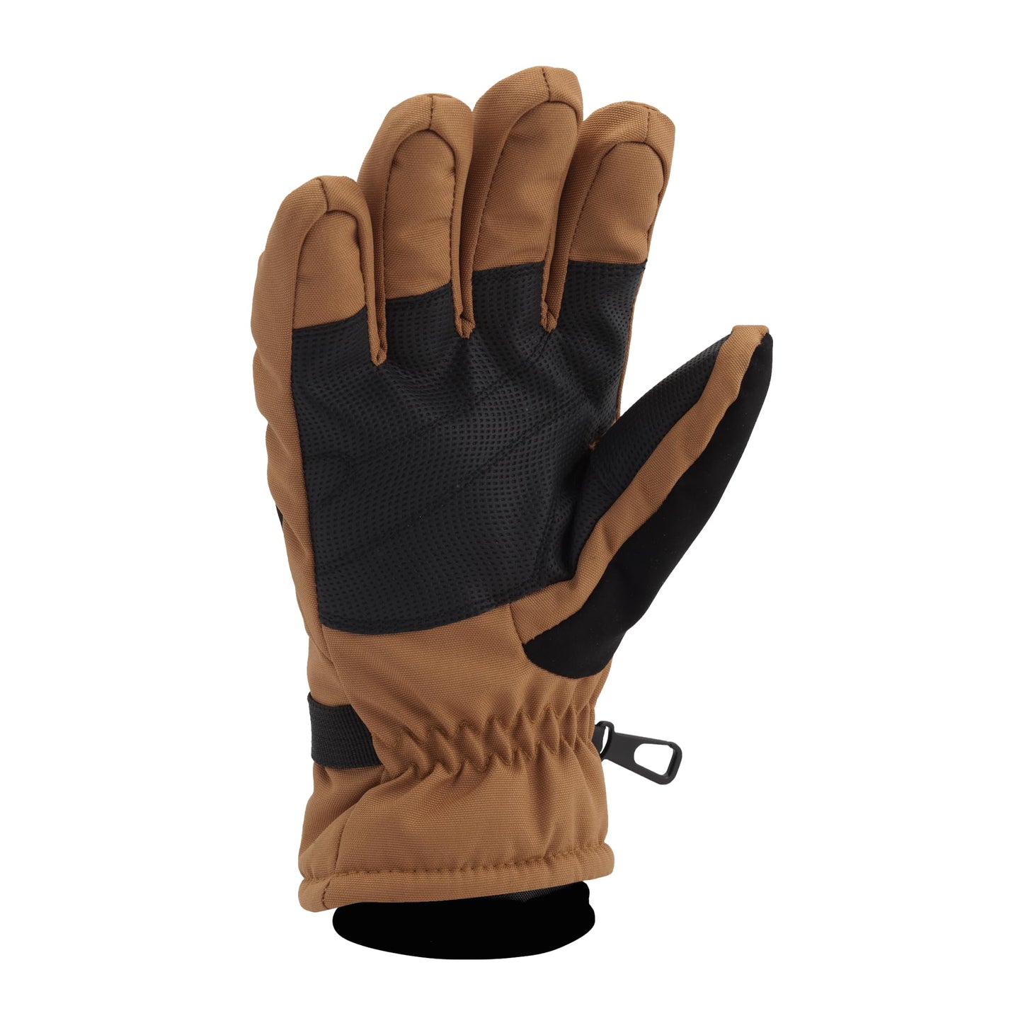 Carhartt Men's Waterproof Insulated Knit Cuff Glove, Brown Black, Medium