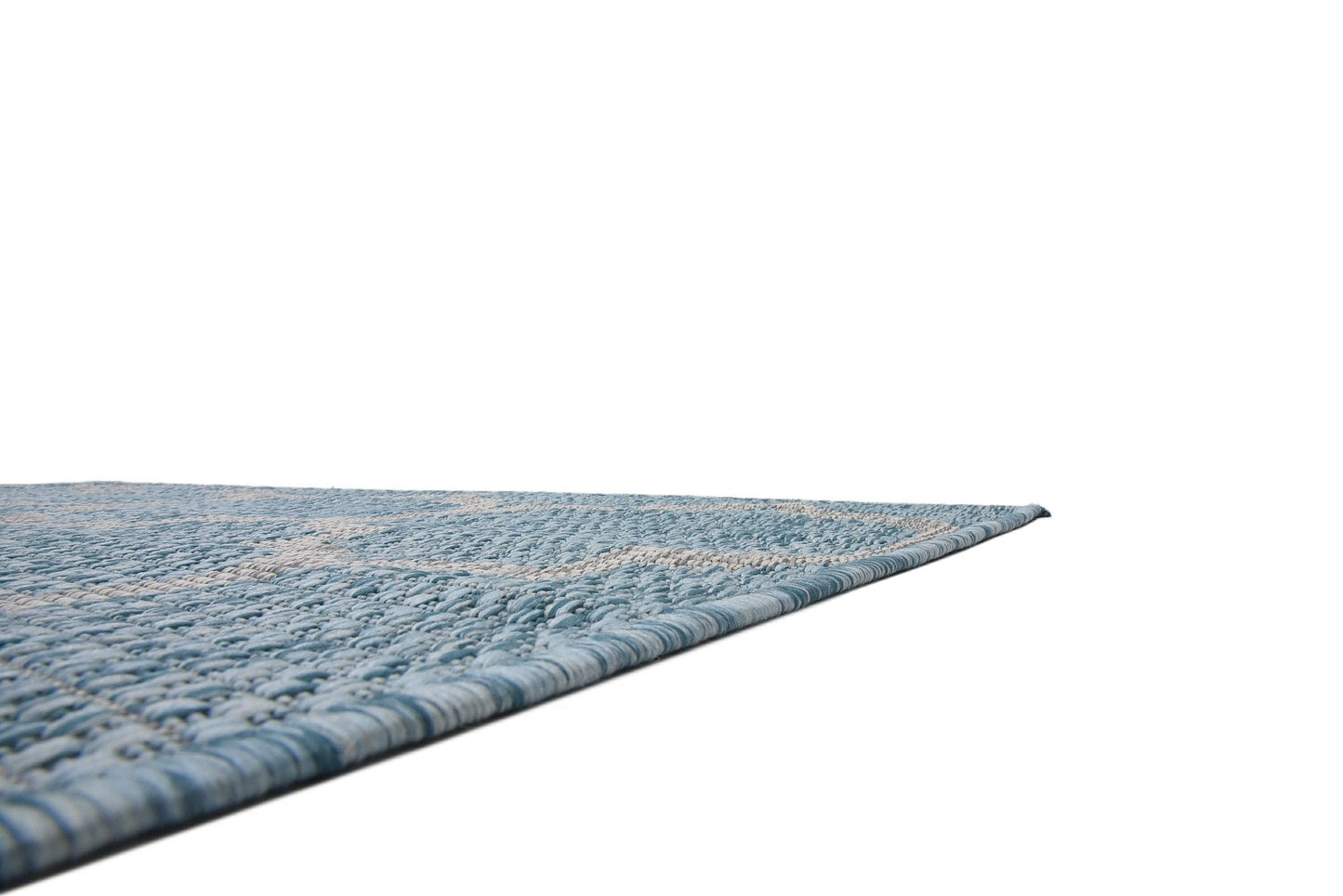 Unique Loom Outdoor Trellis Collection Area Rug (4' 1" x 6' 1" Rectangle, Aquamarine/ Gray)