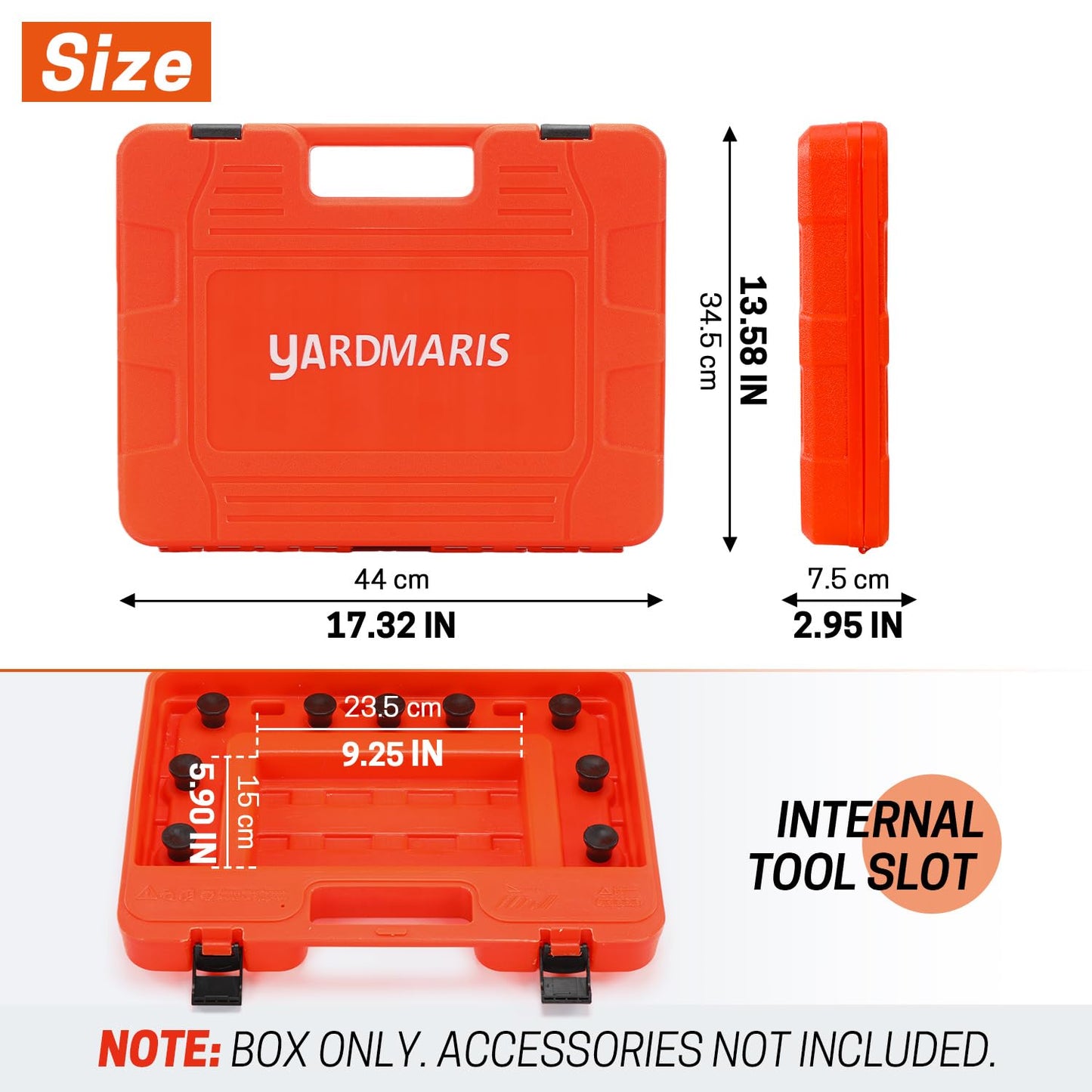 YARDMARIS Chainsaw Chain Storage Case, Portable Chain Holder Box with Tool Storage Tank, Universal Saw Chain Organizer for All Chainsaw Chains