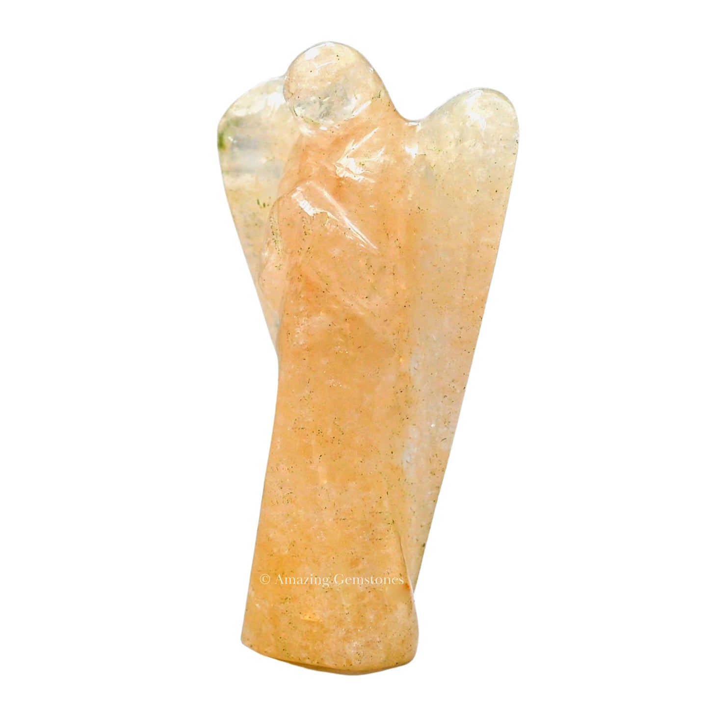 Amazing Gemstone Yellow Aventurine Angel - Yellow Aventurine Crystal Angel and Pocket Guardian Angel Crystal Figurines (2 inches)
